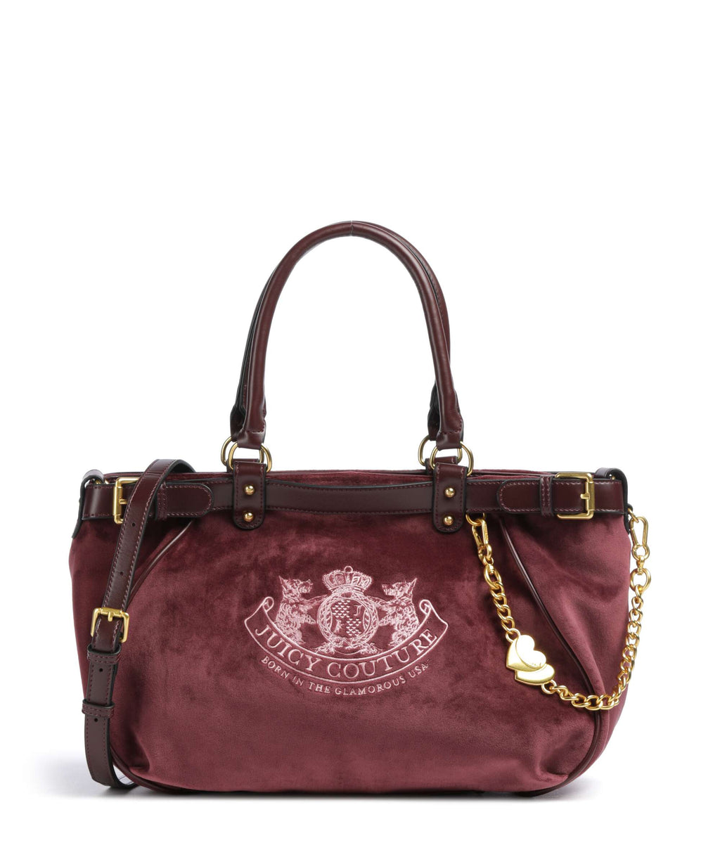 Juicy Couture Twig Narrative Velvet L Tote bag winetasting