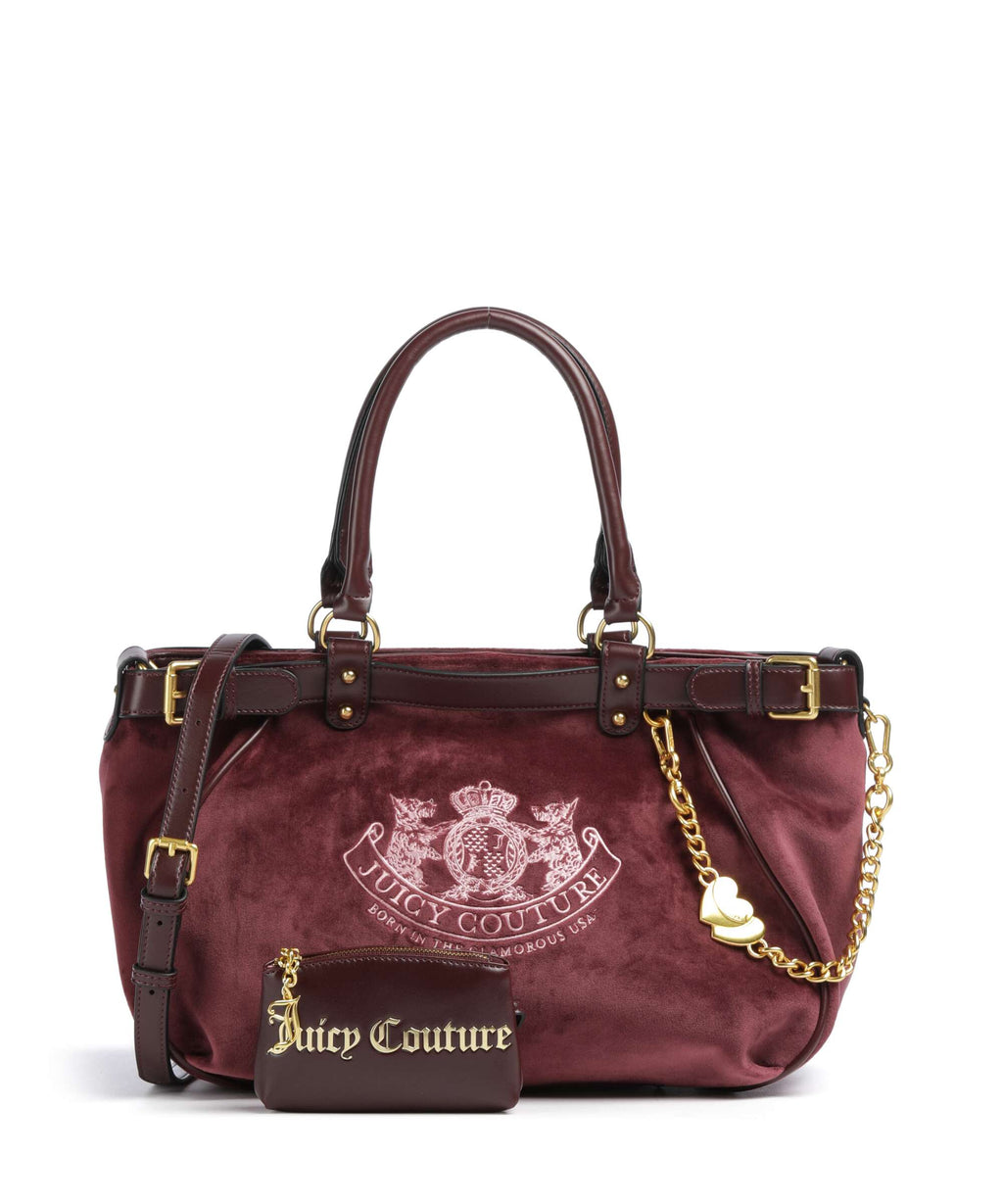Juicy Couture Twig Narrative Velvet L Tote bag winetasting