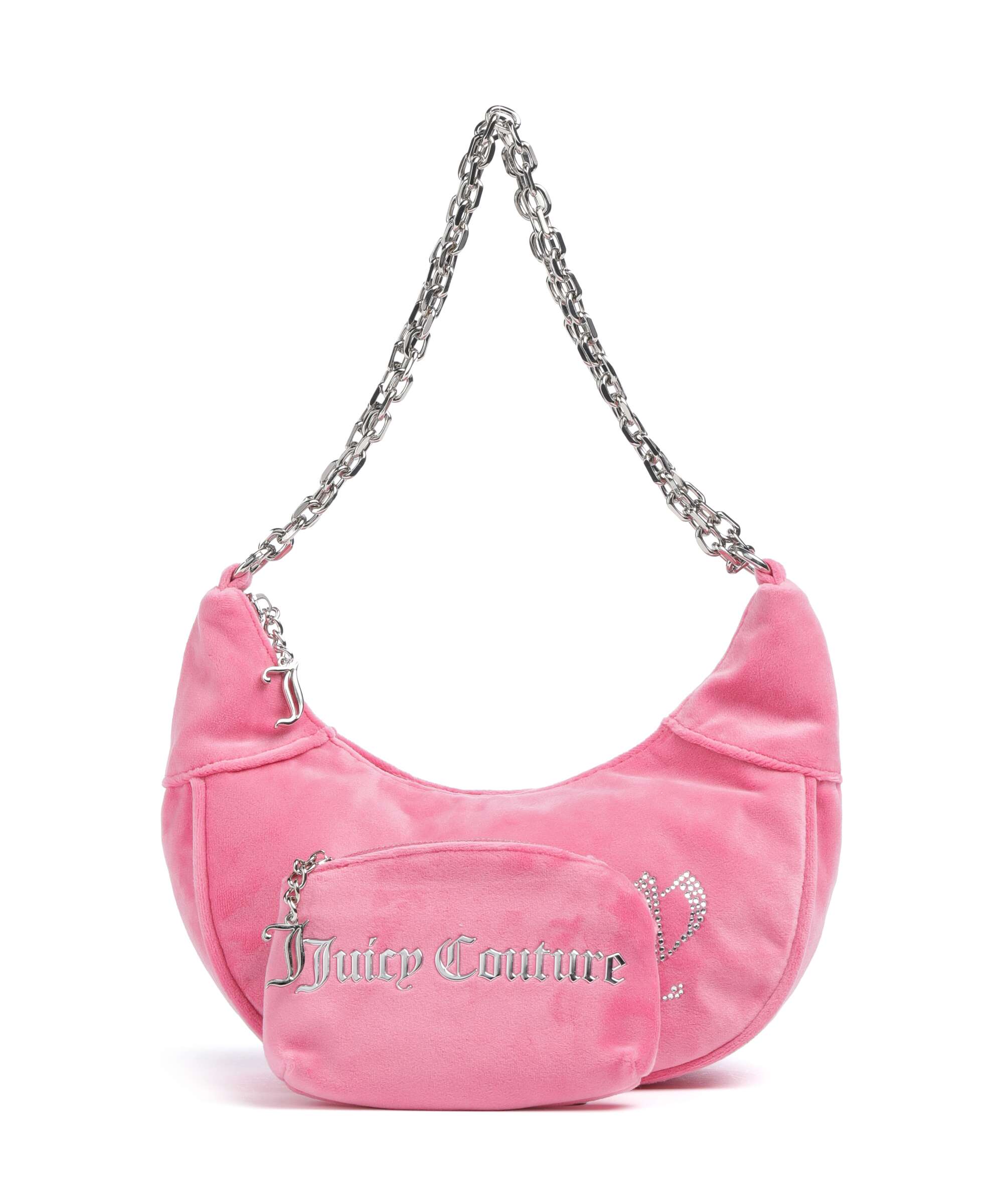 Juicy Couture Kimberly S Shoulder bag velvet fabric super pink
