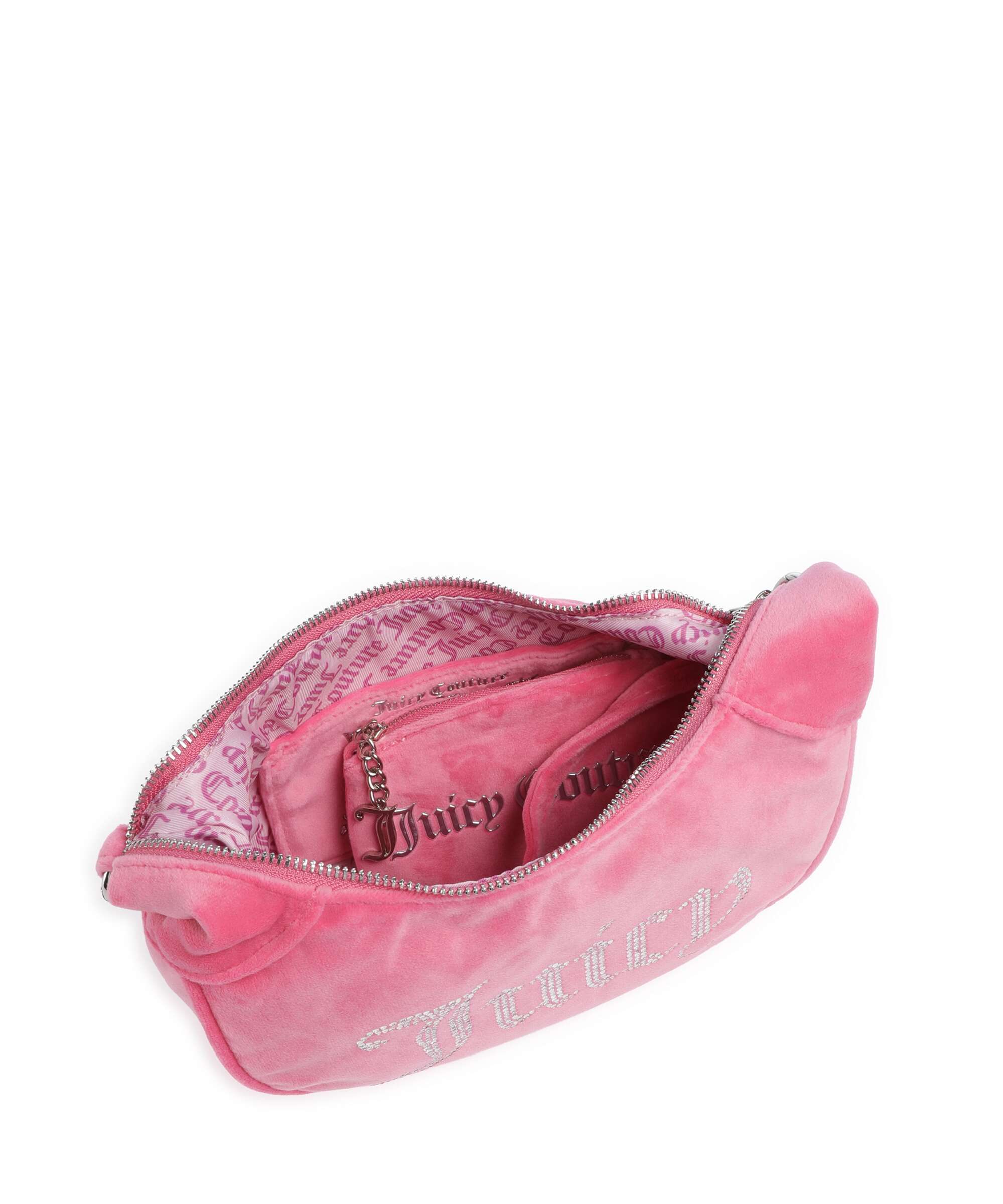 Juicy Couture Kimberly S Shoulder bag velvet fabric super pink
