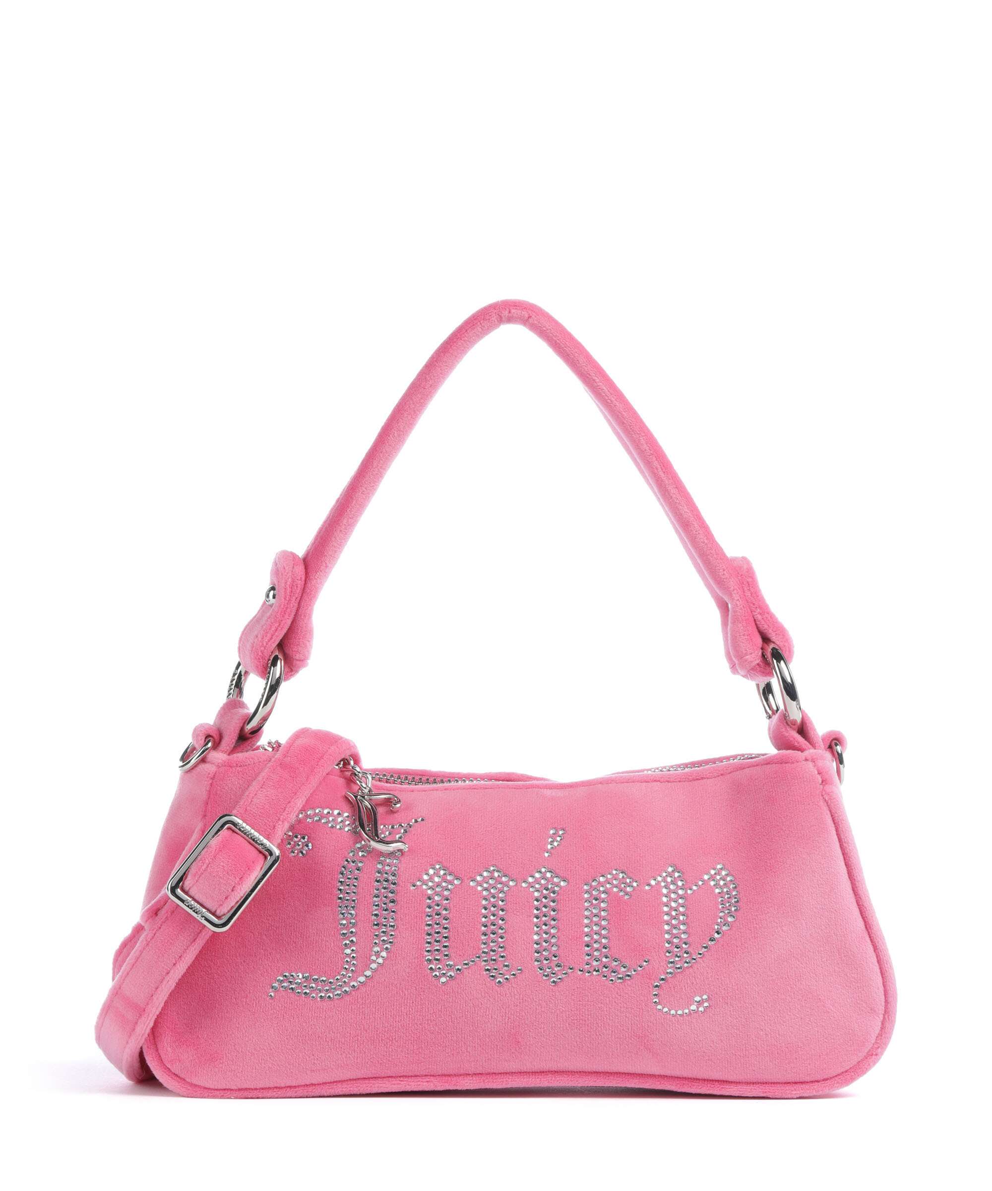 Juicy Couture バニティバッグ　ベイビーピンク　スウェード地 Juicy Couture Kimberly S Shoulder bag velvet fabric super pink