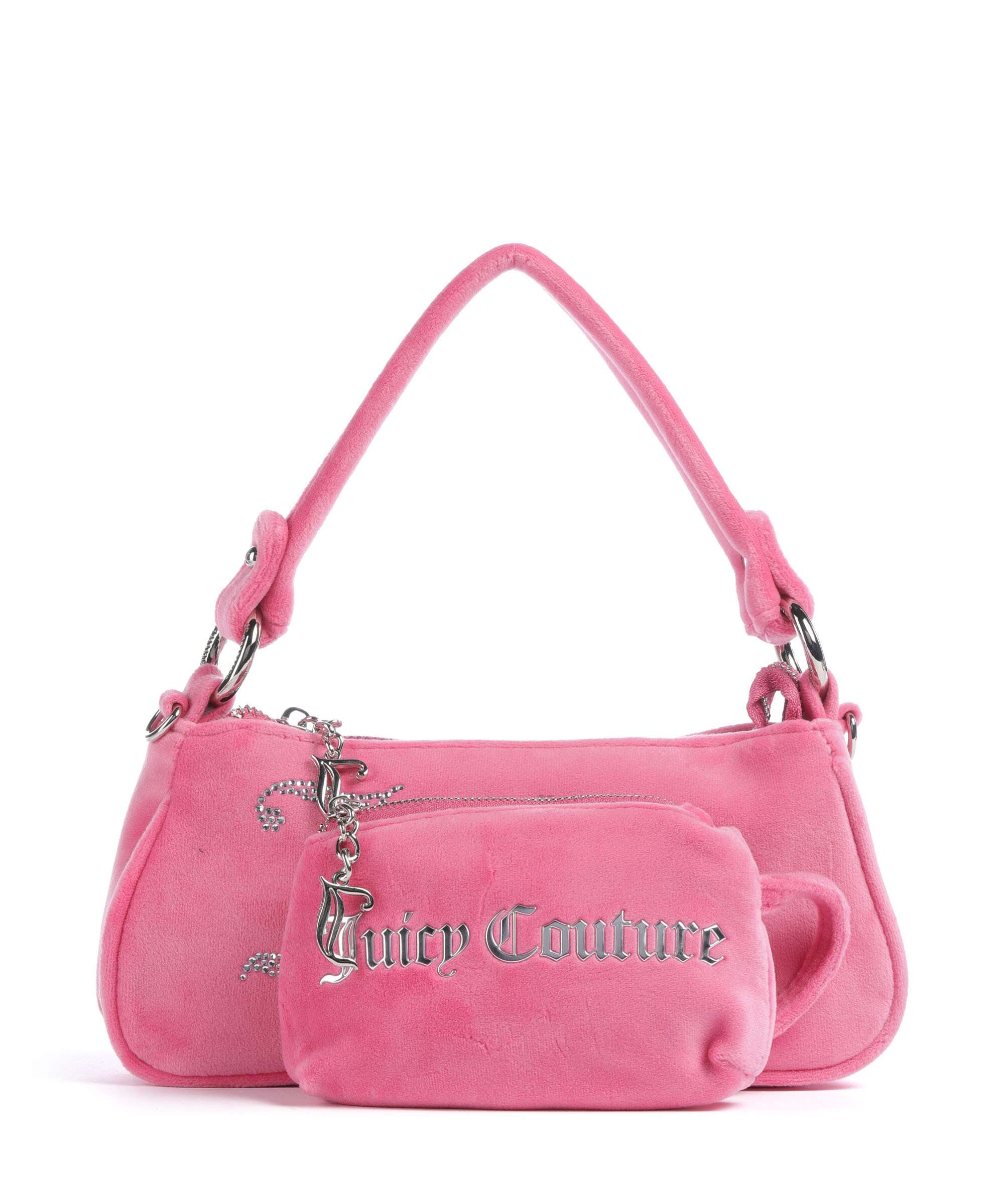 Juicy Couture ベロア ショルダーバッグ ピンク Juicy Couture Kimberly S Shoulder bag velvet fabric super pink