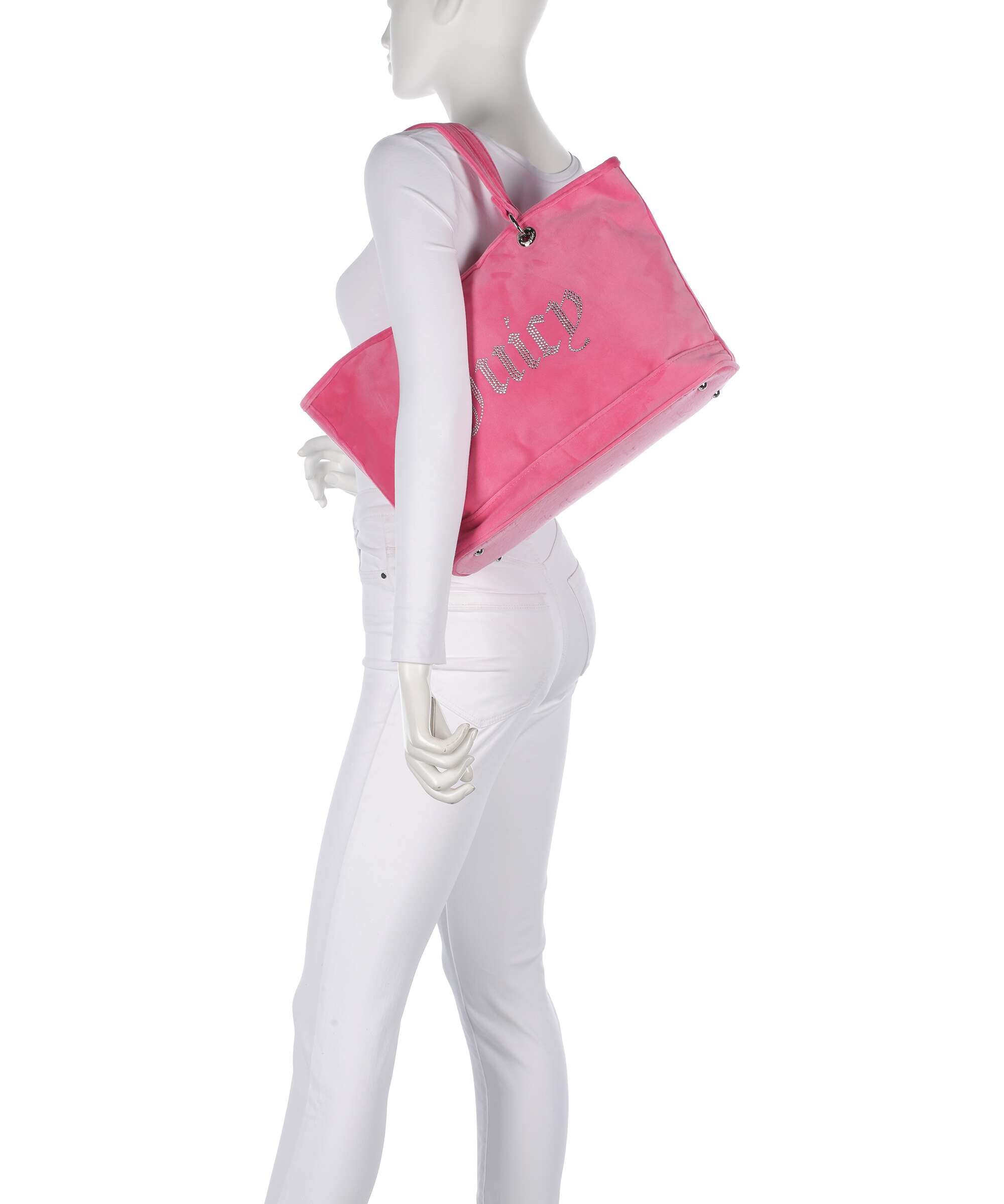 Juicy Couture Kimberly L Tote bag velvet fabric super pink