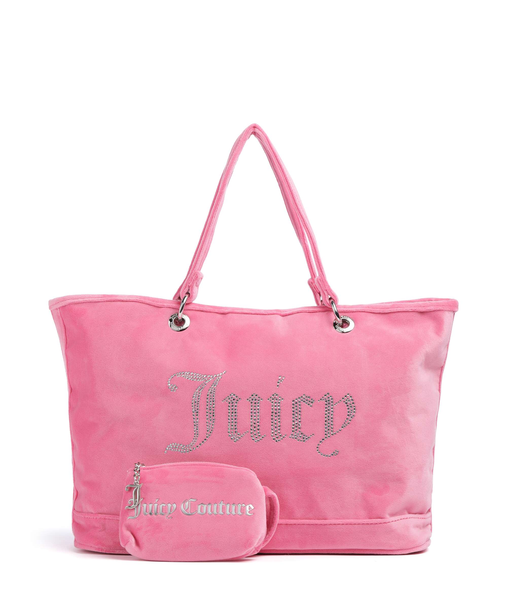 Juicy Couture Kimberly L Tote bag velvet fabric super pink