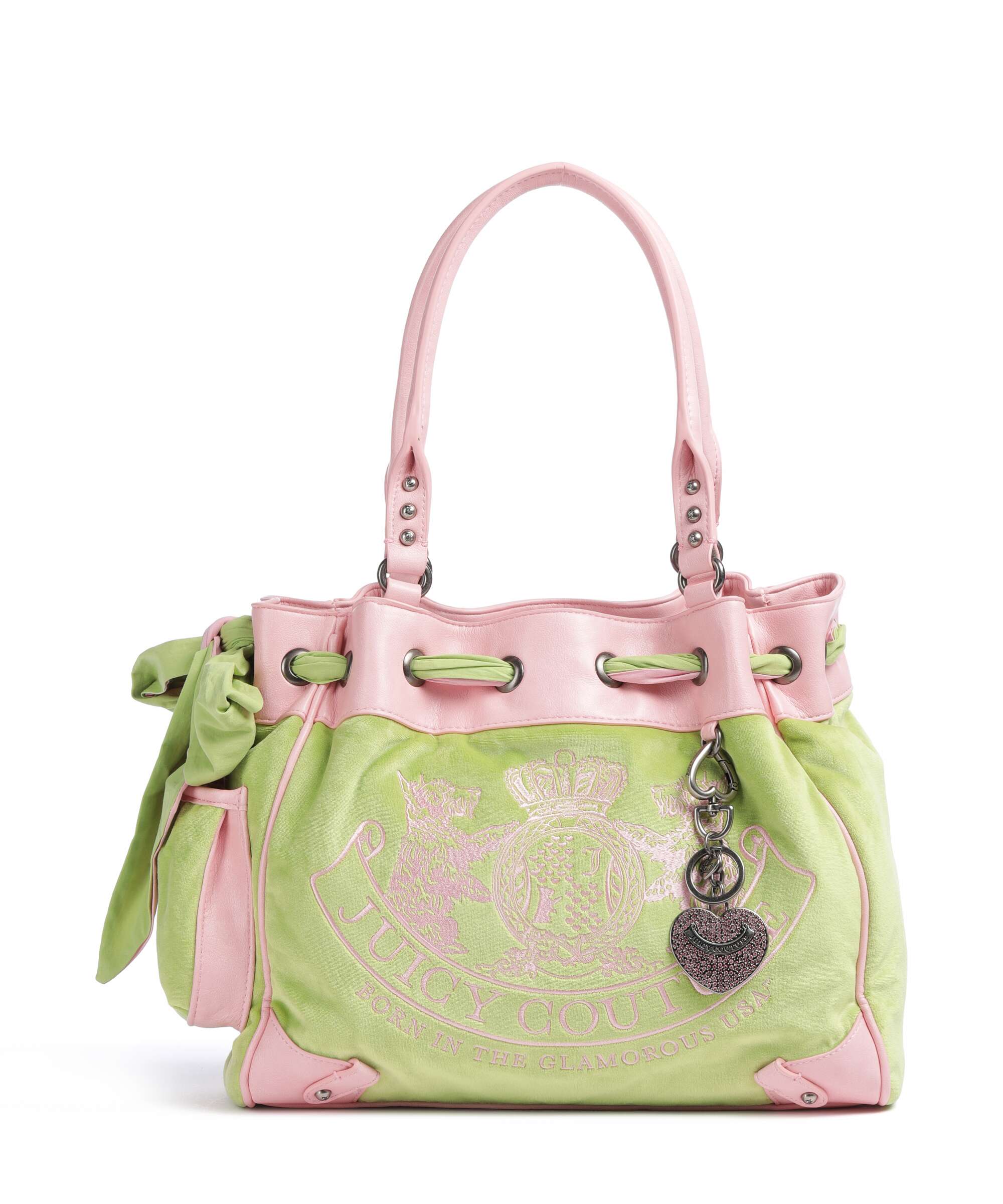 Juicy Couture Daydreamer Classic Crest L Tote bag velvet fabric