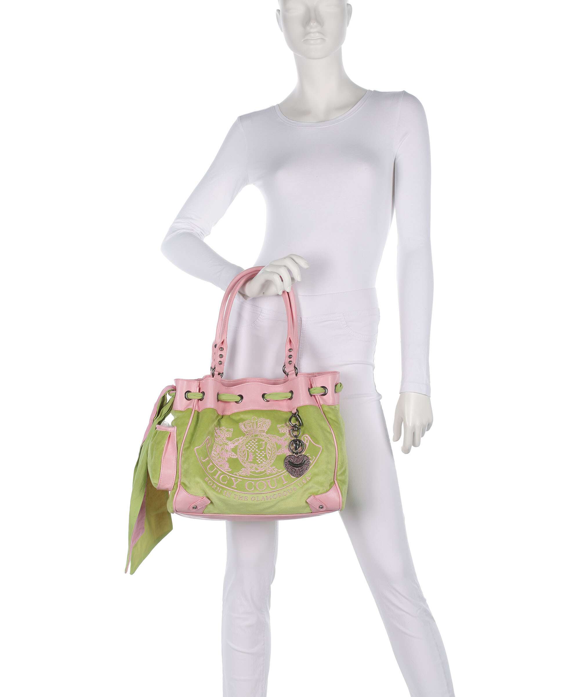 Juicy Couture Daydreamer Classic Crest L Tote bag velvet fabric