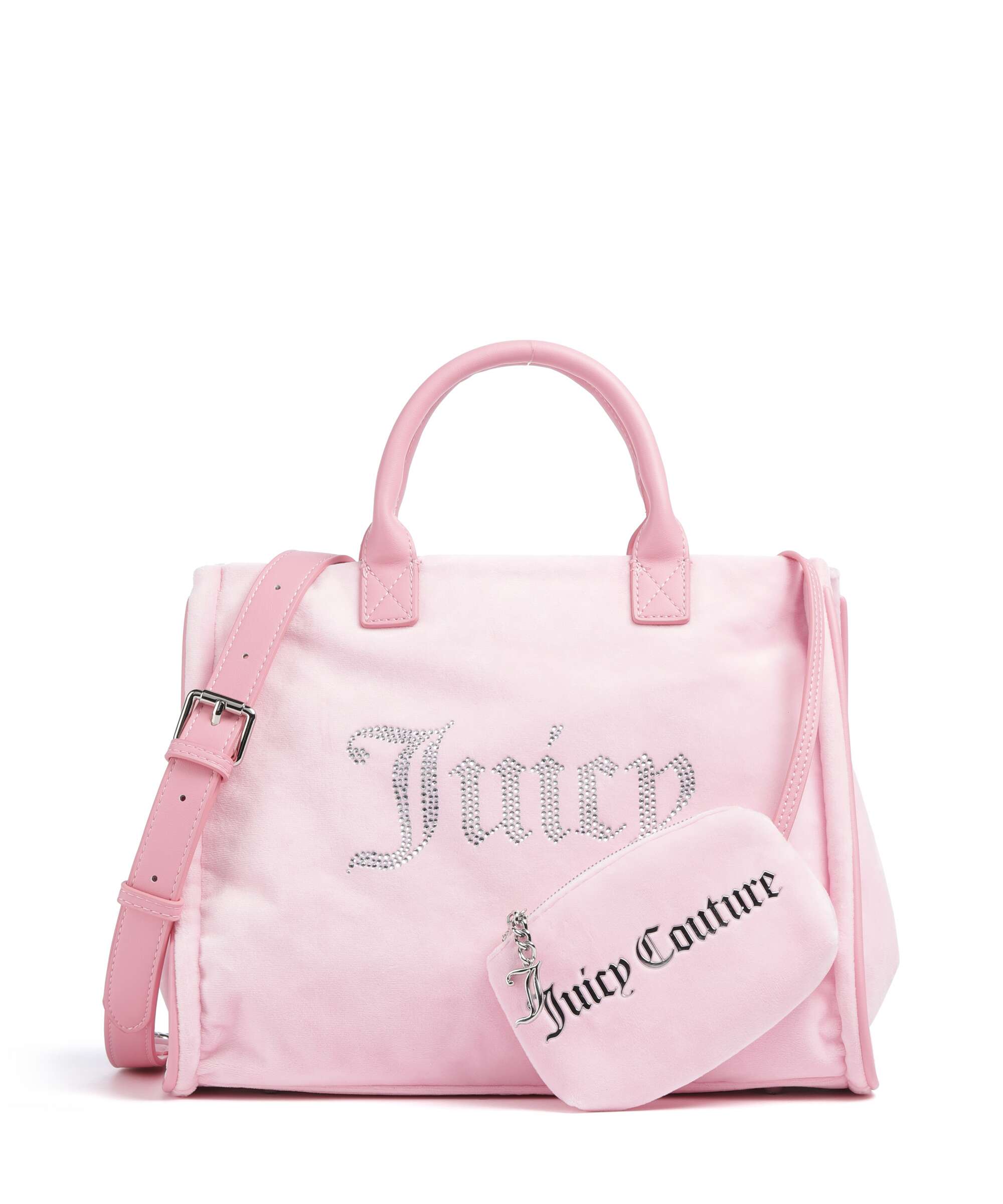Juicy Couture Iris Velvet M Handbag velvet fabric cherry blossom