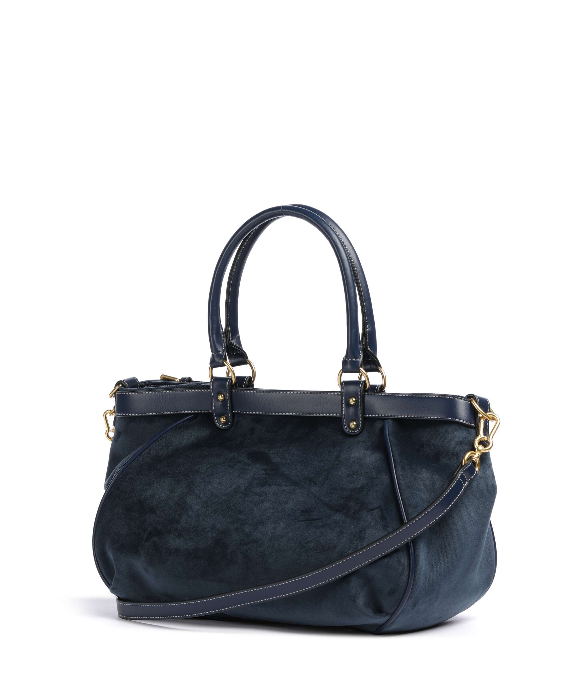 Juicy Couture Twig Narrative Velvet L Tote bag velvet fabric blue
