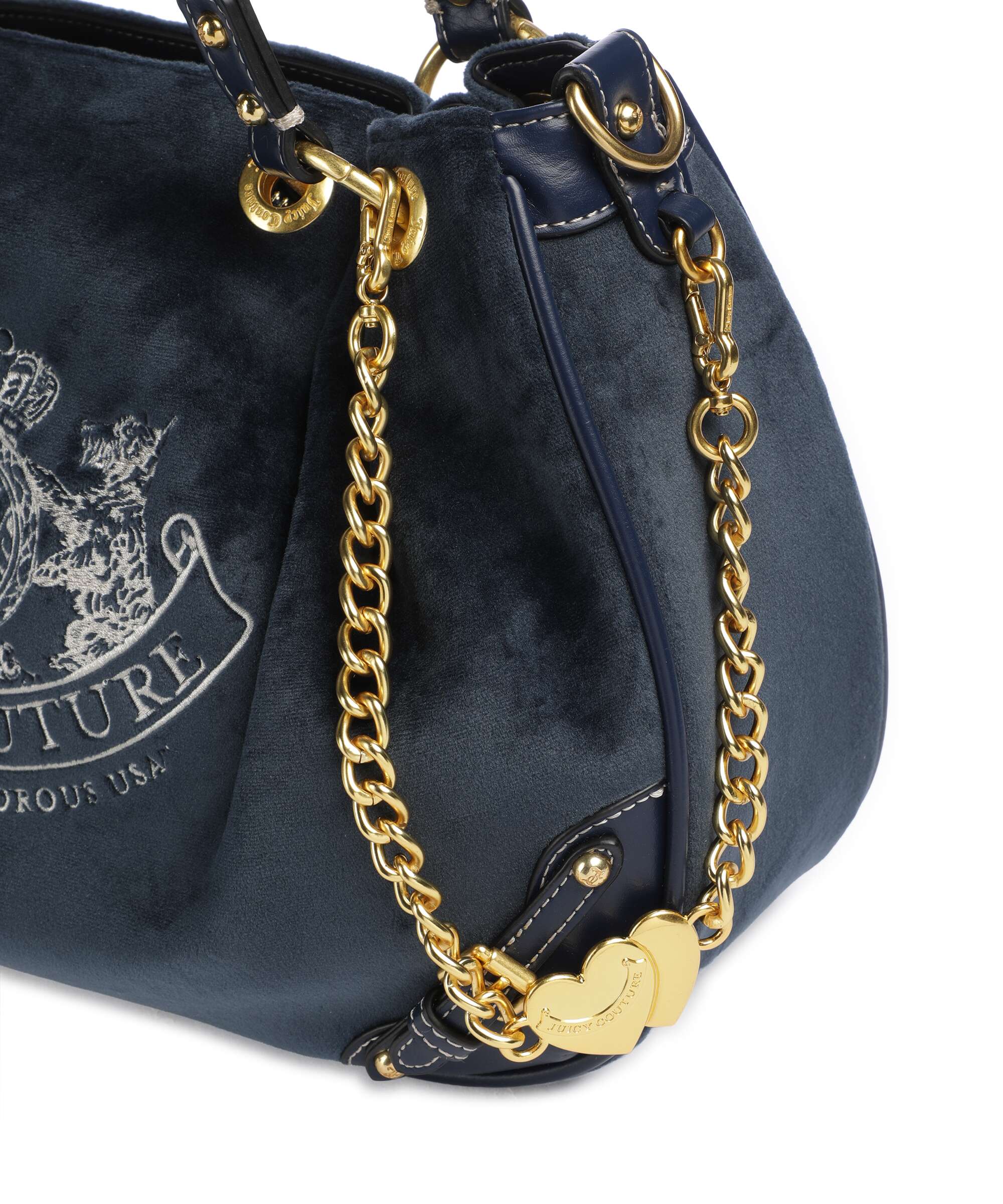 Juicy Couture Twig Narrative Velvet M Hobo bag blue depths