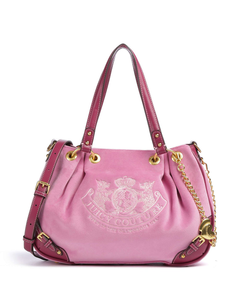 Juicy Couture Twig Narrative Velvet M Hobo bag super pink