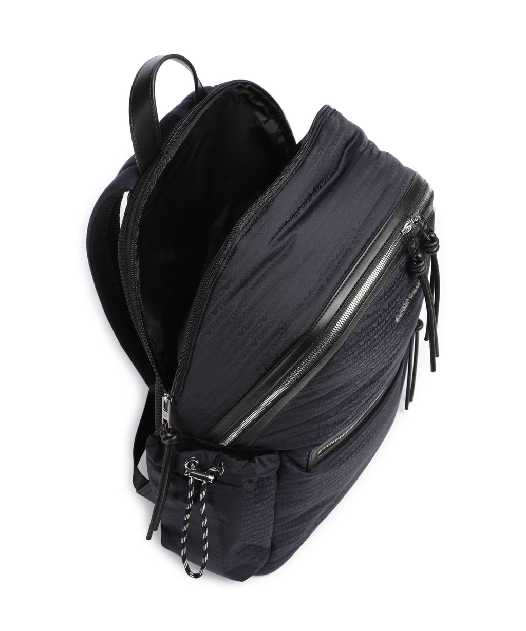 Emporio Armani Monogram Backpack iconico blu navy
