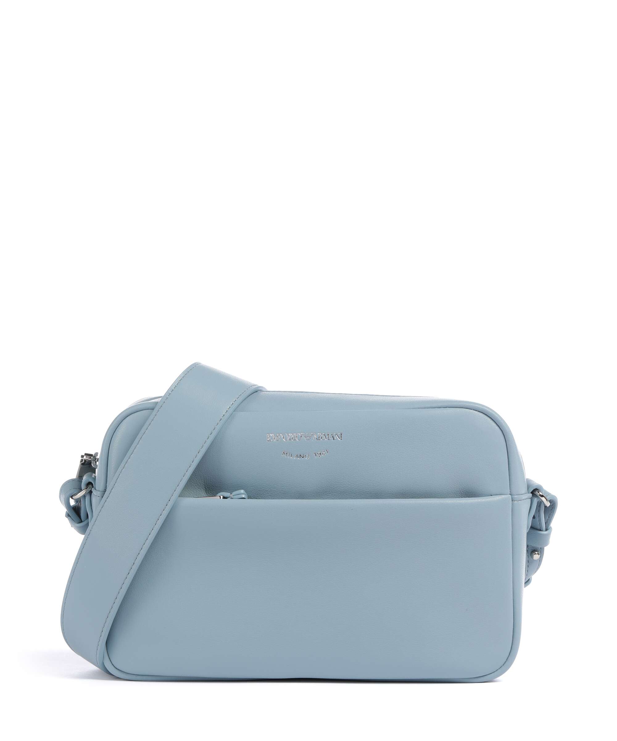 Emporio Armani Lilly Crossbody bag fine grain cow leather azure