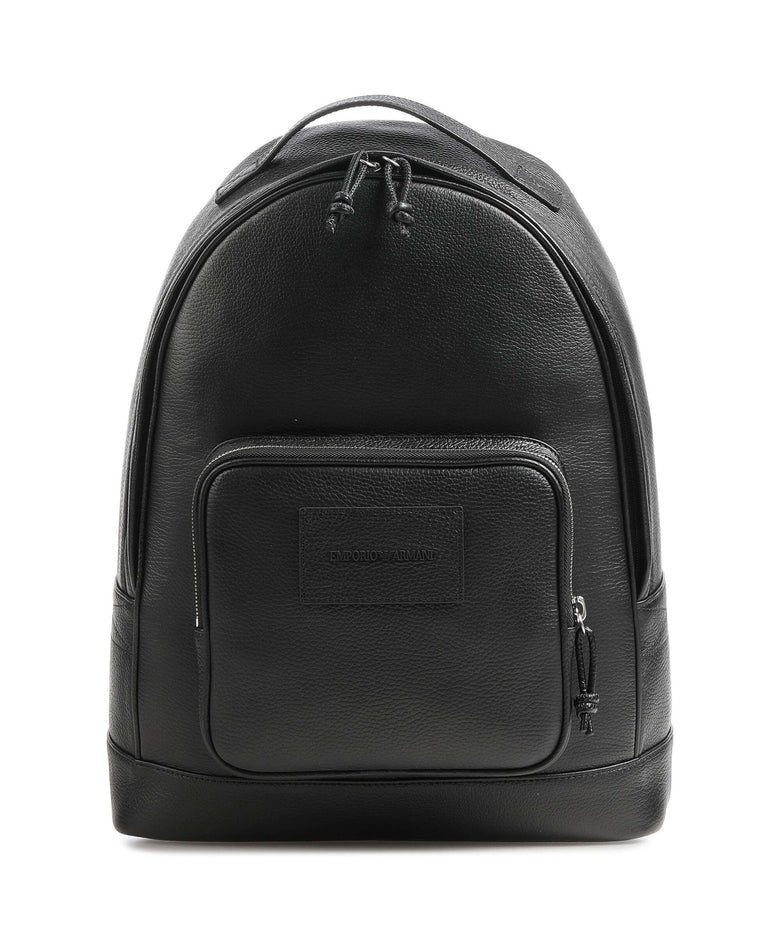 Emporio Armani Backpack 15″ grained cow leather nero