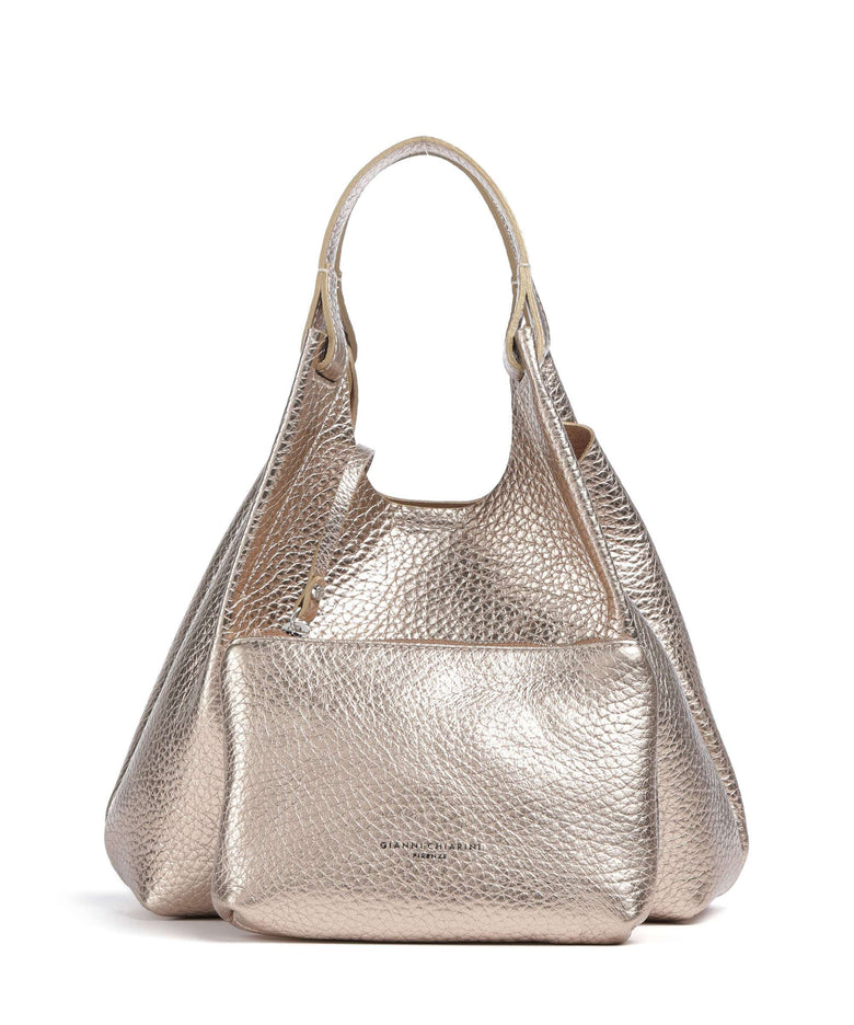 chiarini backpack leather silver Gianni Chiarini Dua M Handbag grained cow leather mirage clay