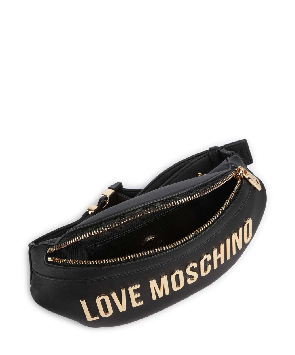 Love Moschino Bold Love Laminated Belt bag nero