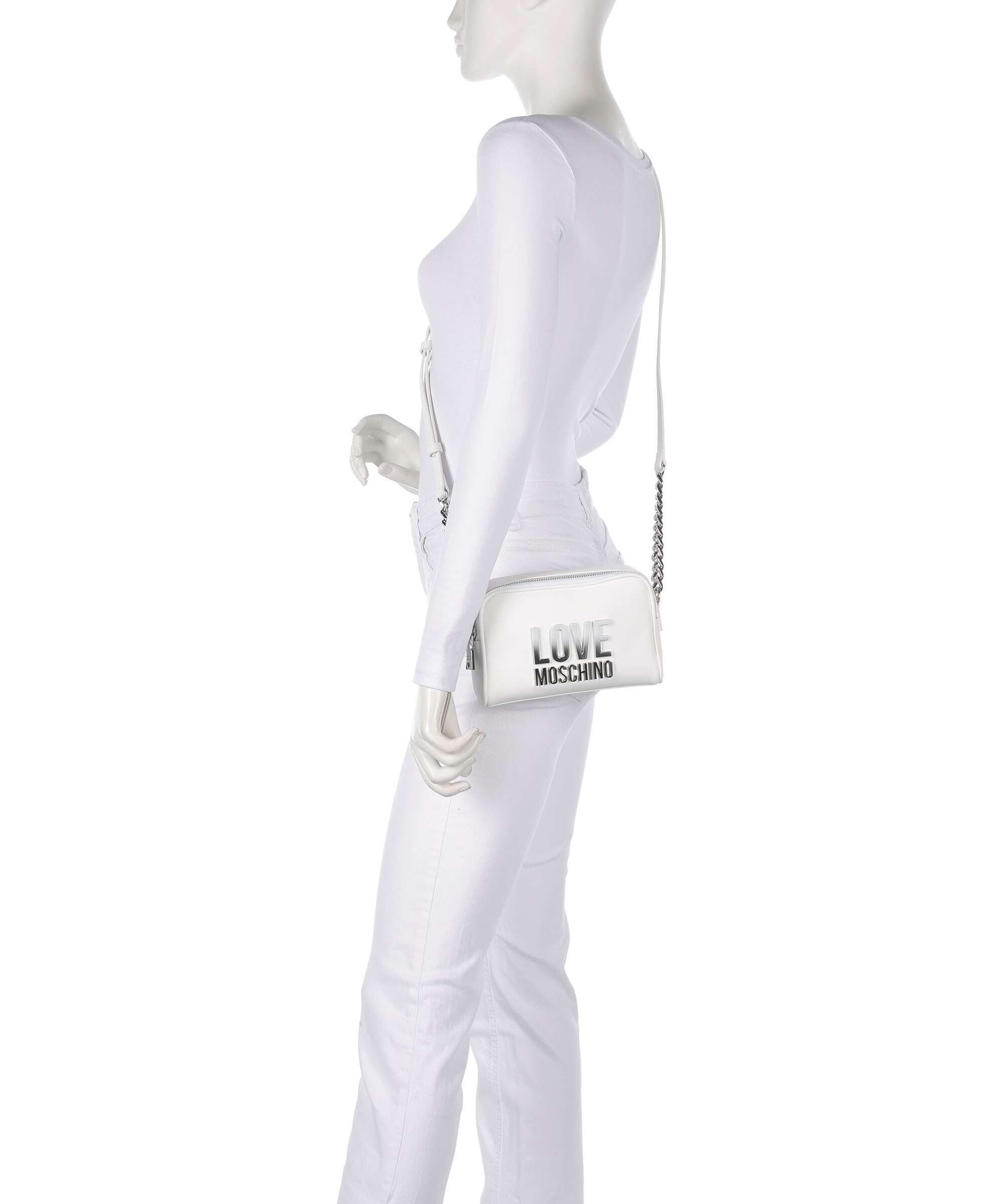 Love Moschino Prism Crossbody bag imitation leather bianco