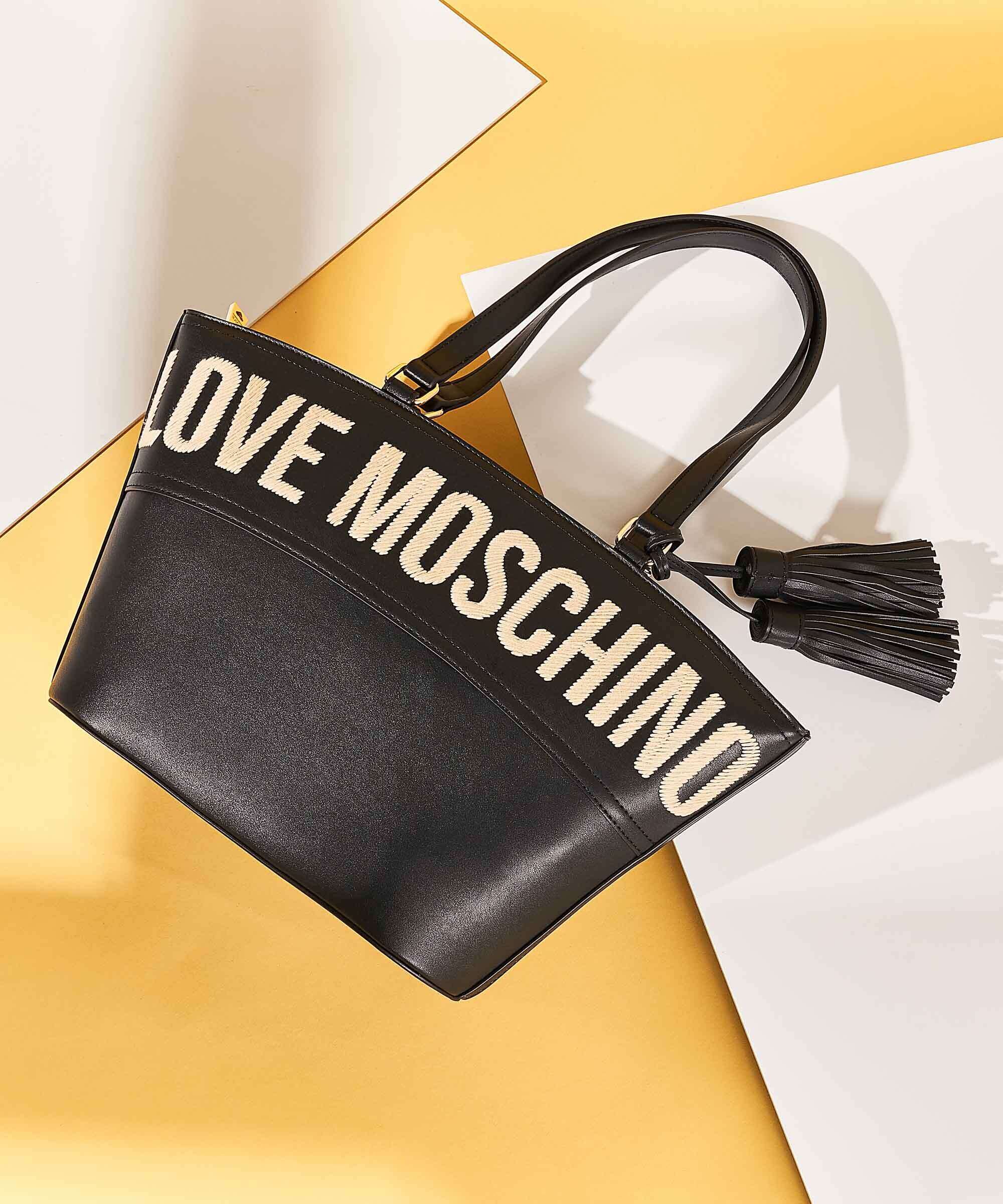 Love Moschino Item Cabas Tote bag imitation leather nero