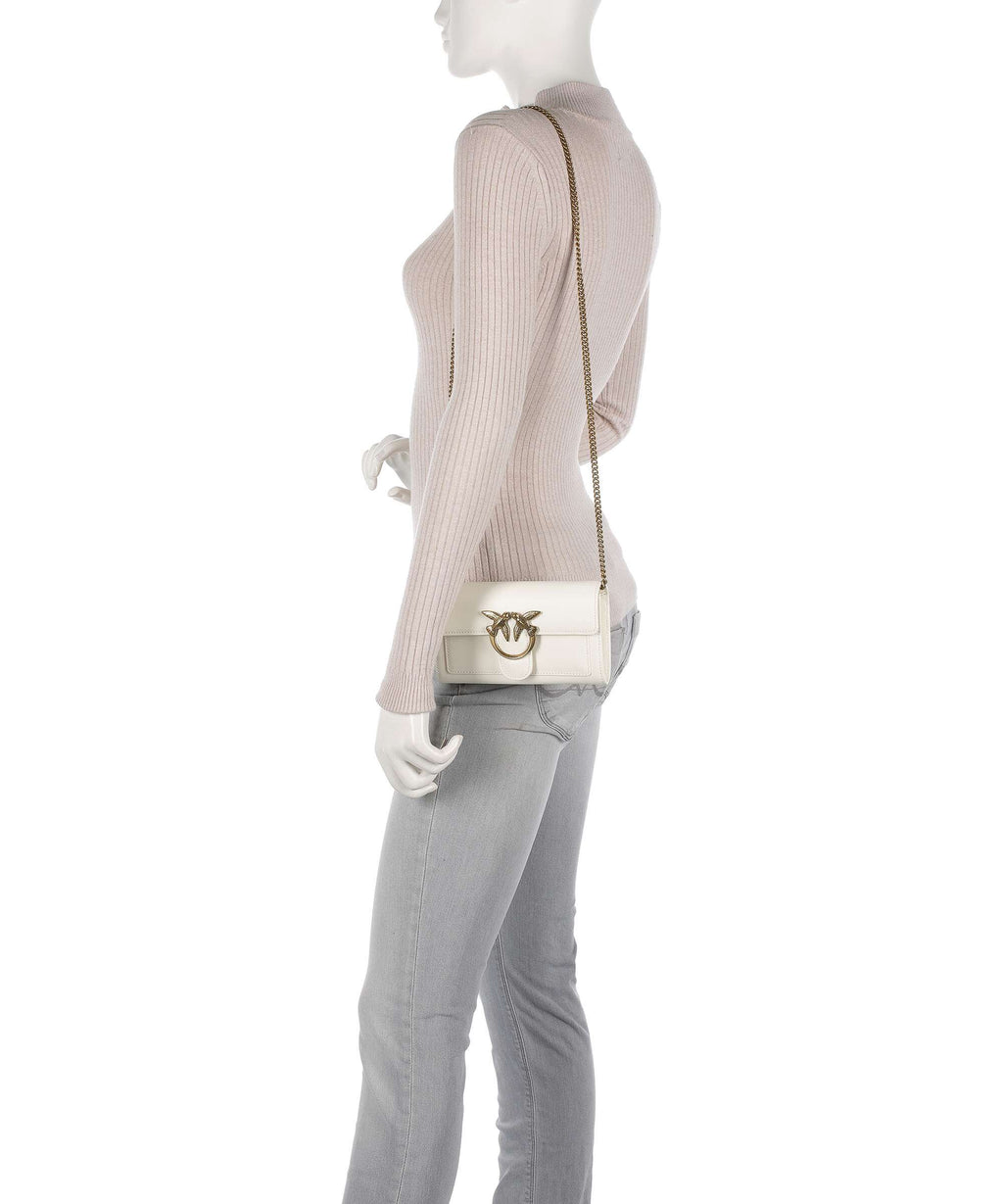 Pinko Love One Wallet bianco seta/antique gold