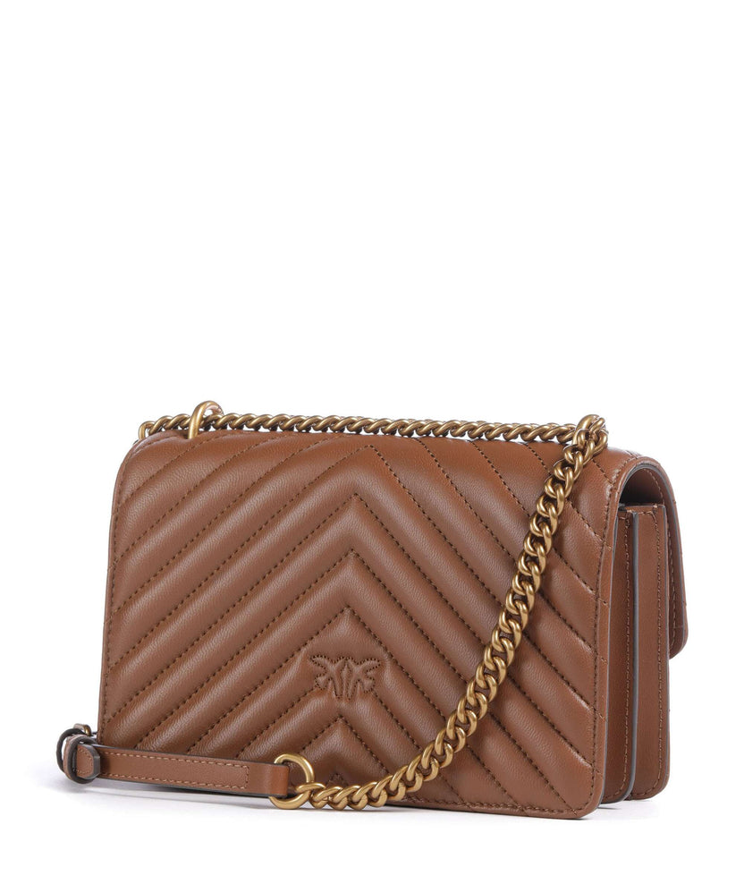 Pinko Love One Mini Shoulder bag marrone/leone/antique gold
