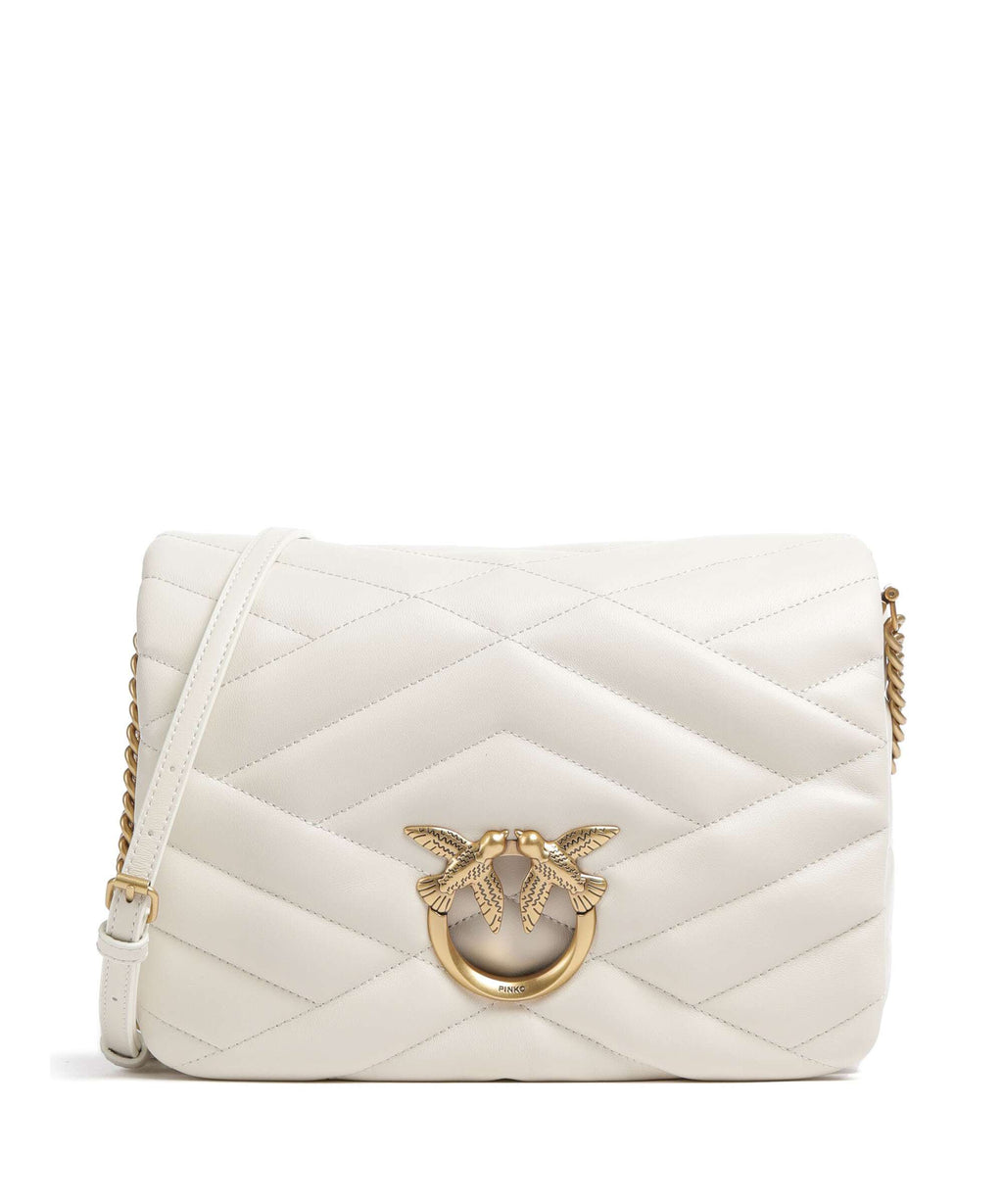 Pinko Love Click Puff Classic Crossbody bag bianco