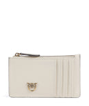 Pinko Airone Credit card holder bianco seta/antique gold