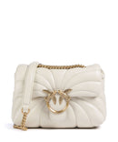 Pinko Love Puff Mini Shoulder bag bianco seta/antique gold