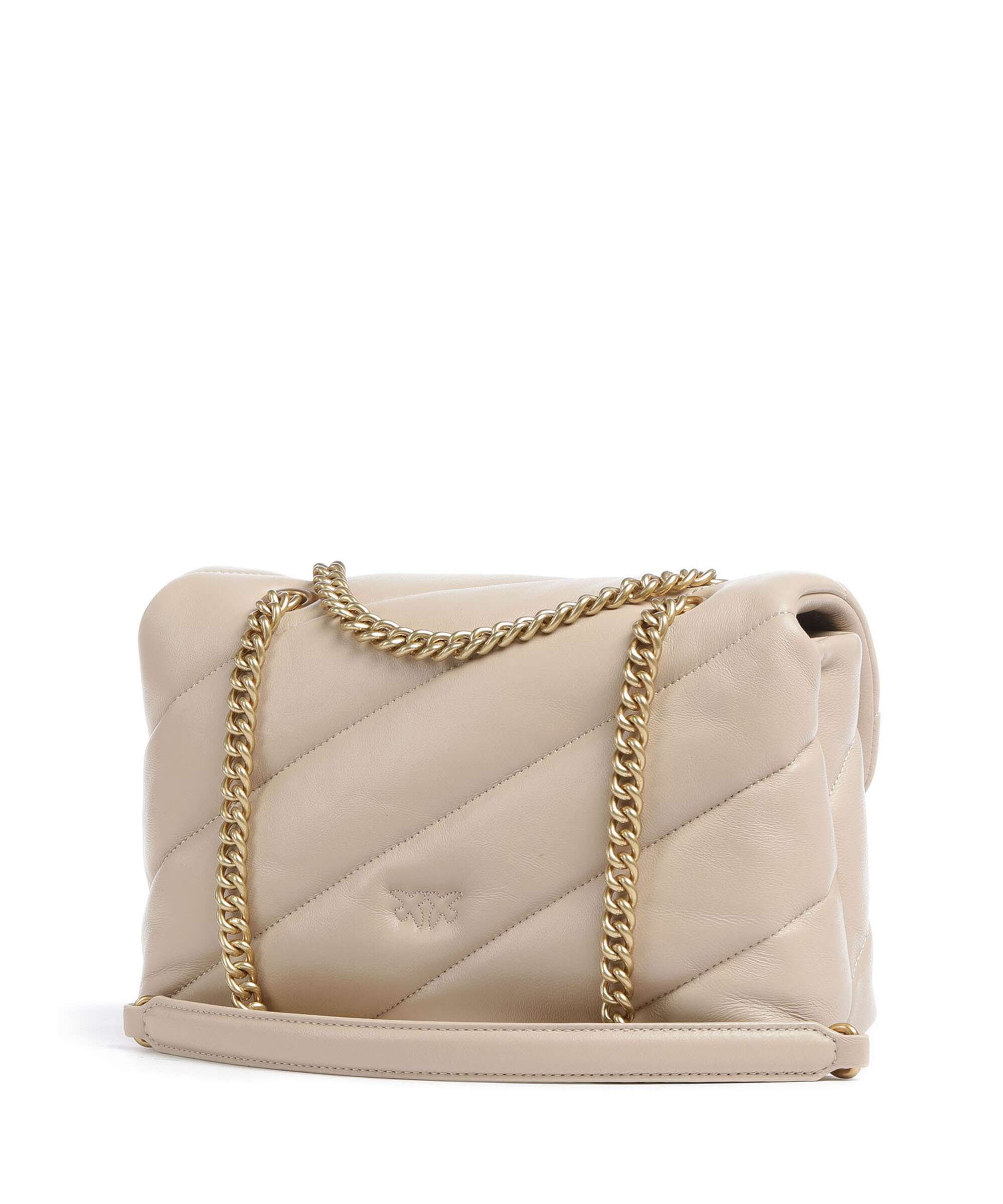 Pinko Love Puff Classic Shoulder bag beige/grigio fumo/antique gold
