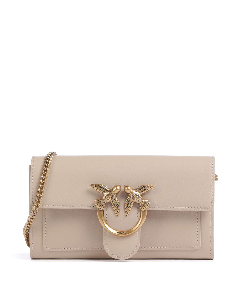 Pinko Love One Wallet beige/grigio fumo/antique gold