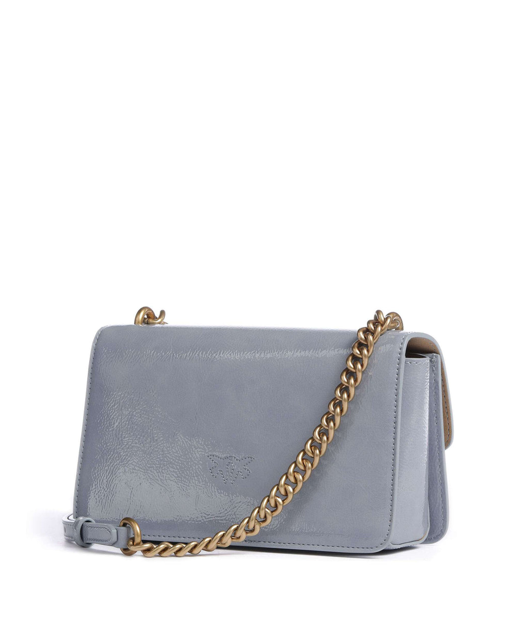 Pinko Love One Mini Crossbody bag light blue/antique gold