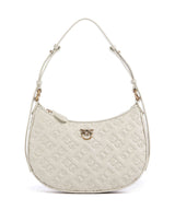 Pinko Half Moon Mini Shoulder bag bianco seta/antique gold