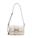 Pinko Love One Mini Slouchy Shoulder bag bianco seta/antique gold