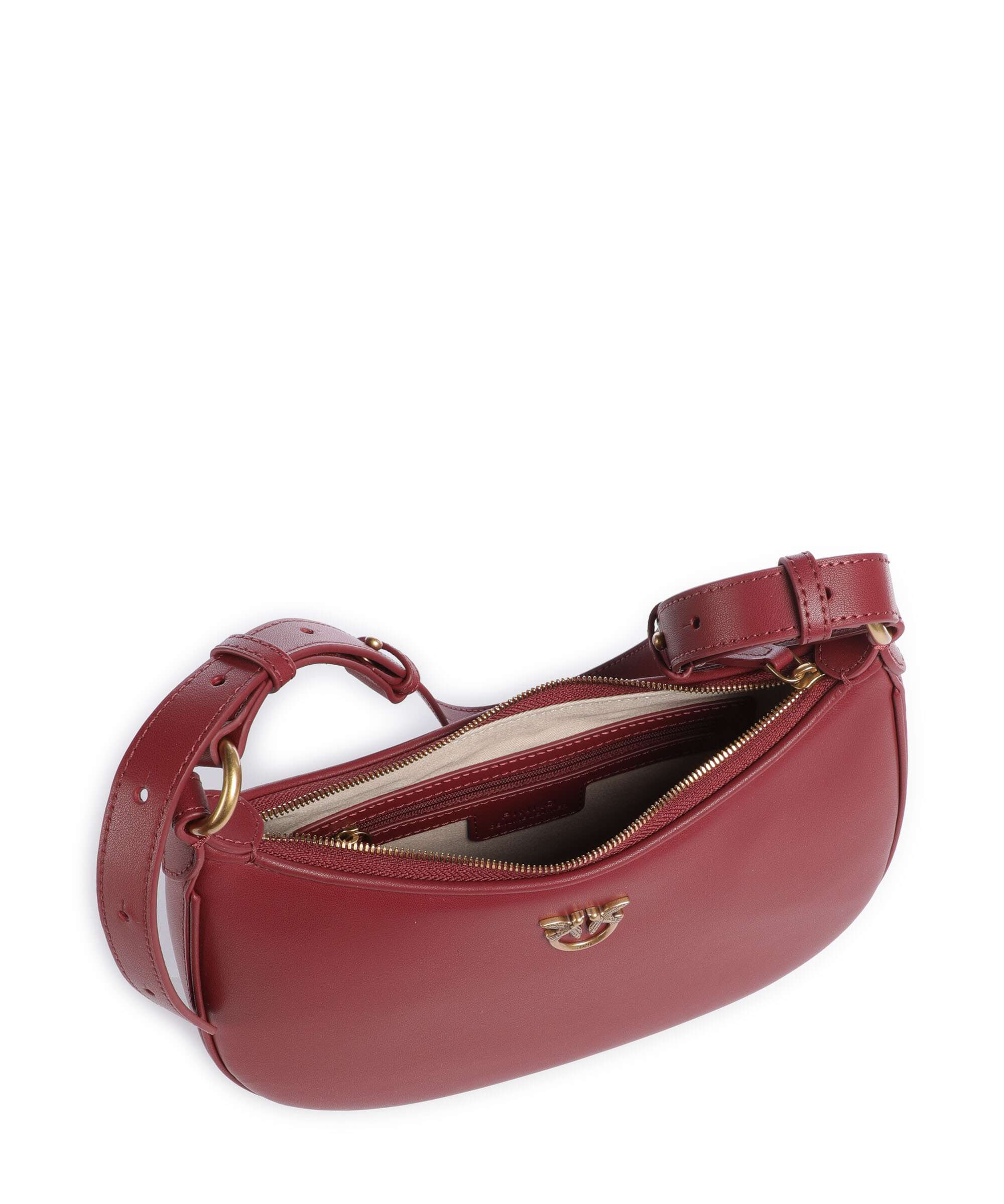 Pinko Half Moon Mini Shoulder bag bordeaux merlot/antique gold