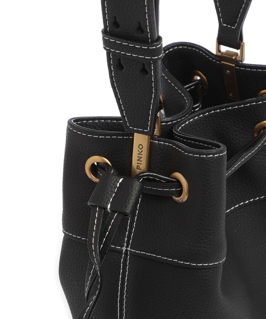 Pinko Secchiello Mini Bucket bag nero/antique gold