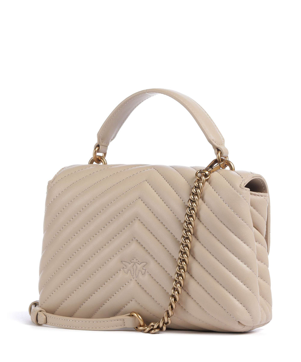 Pinko Love Lady Puff Mini Handbag beige/grigio fumo/antique gold
