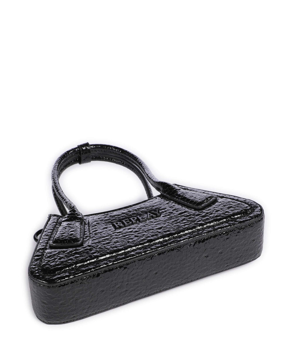 Replay Shoulder bag shiny black