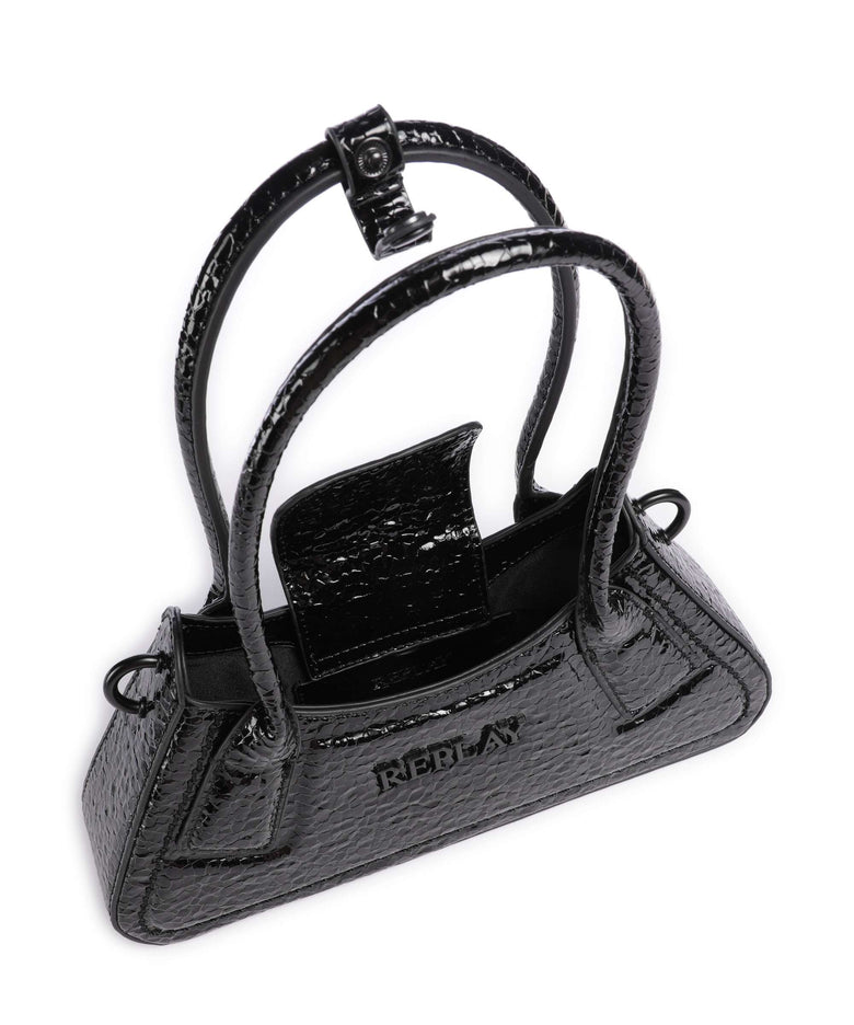 Replay Shoulder bag shiny black