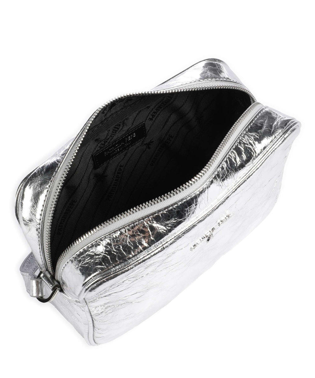 Patrizia Pepe Crossbody bag craquele silver