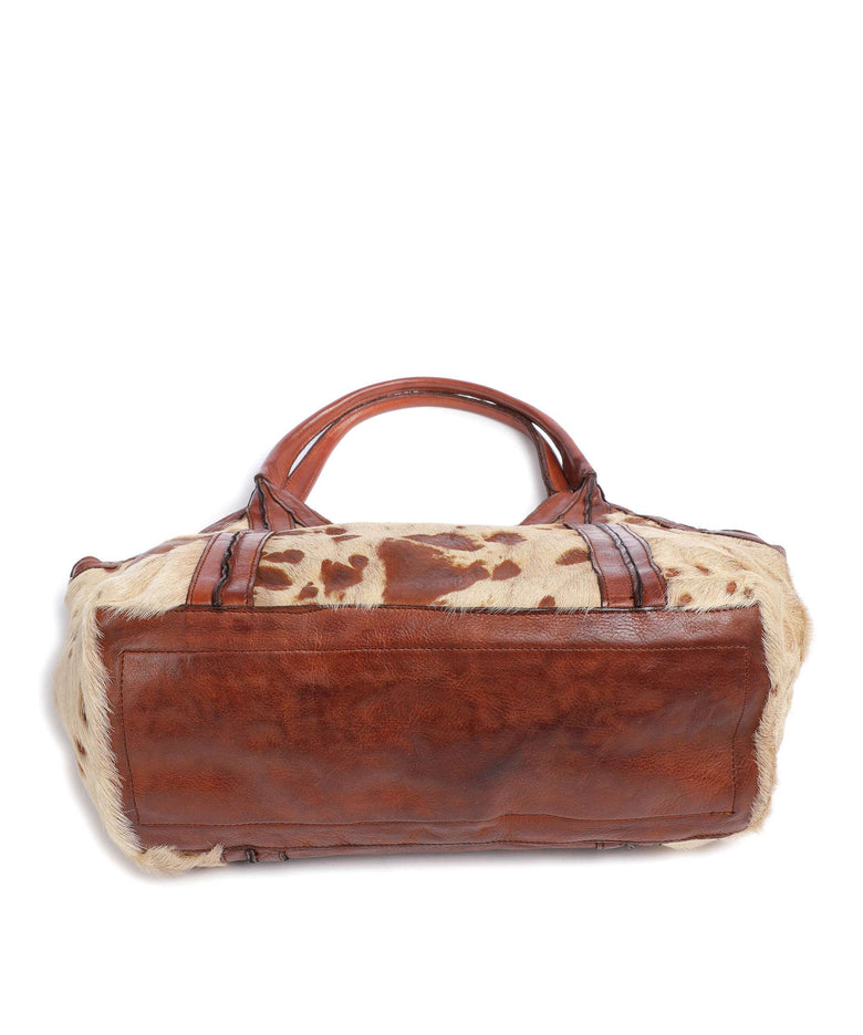 Campomaggi Tote bag bianco/beige/cognac