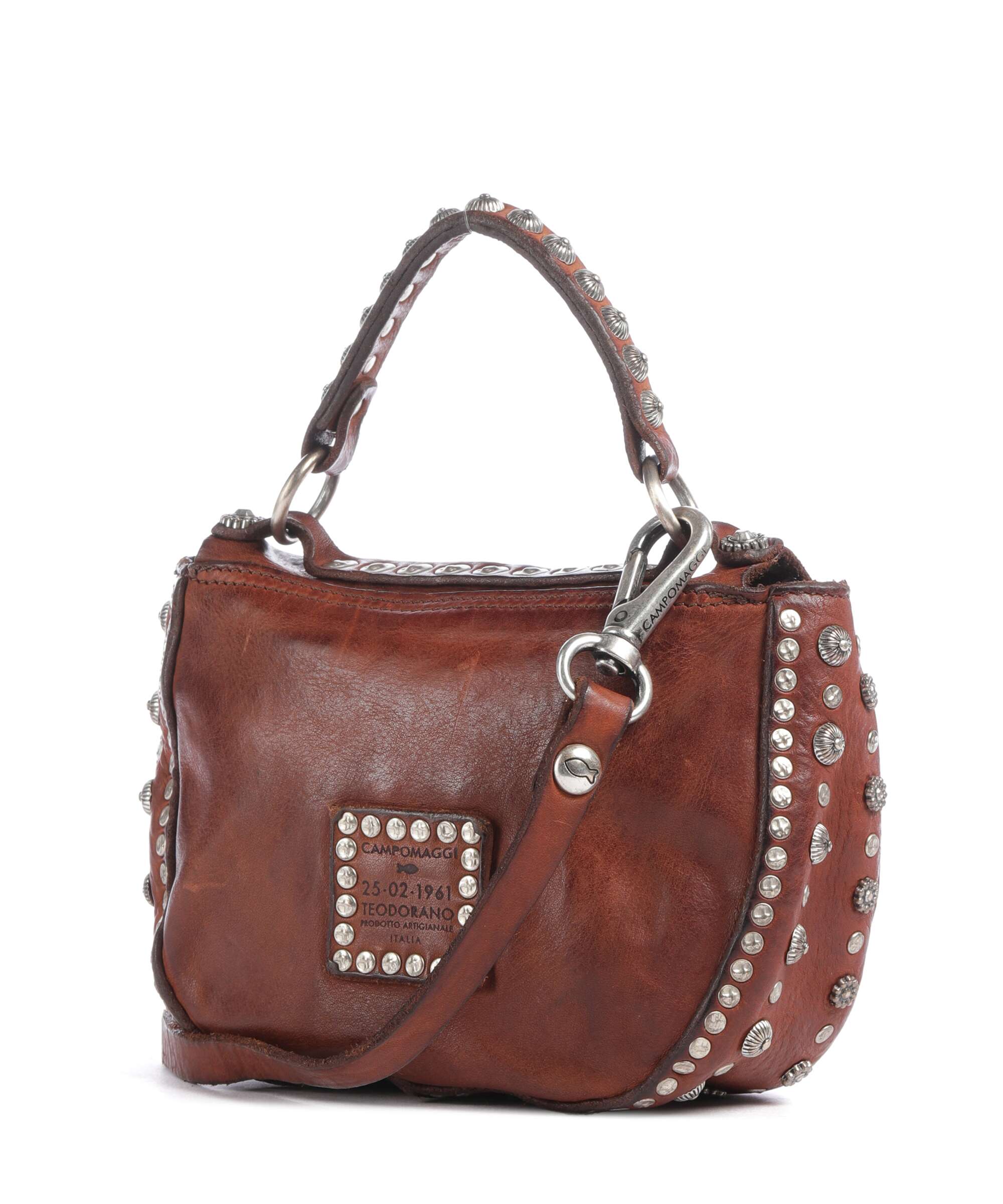 campomaggiショルダーバッグ Campomaggi Crossbody bag fine grain cow leather cognac