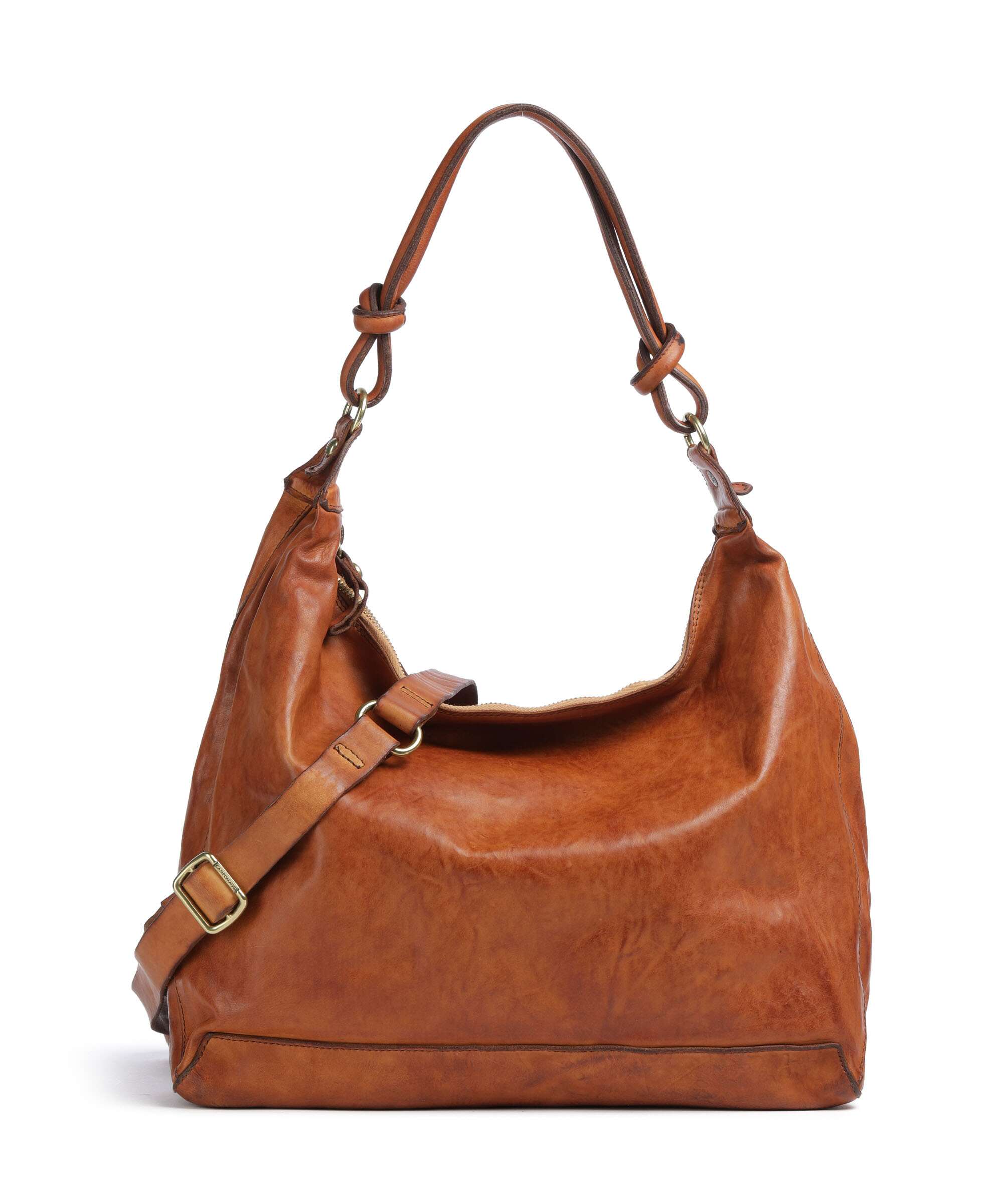 Campomaggi Hobo bag fine grain cow leather brown