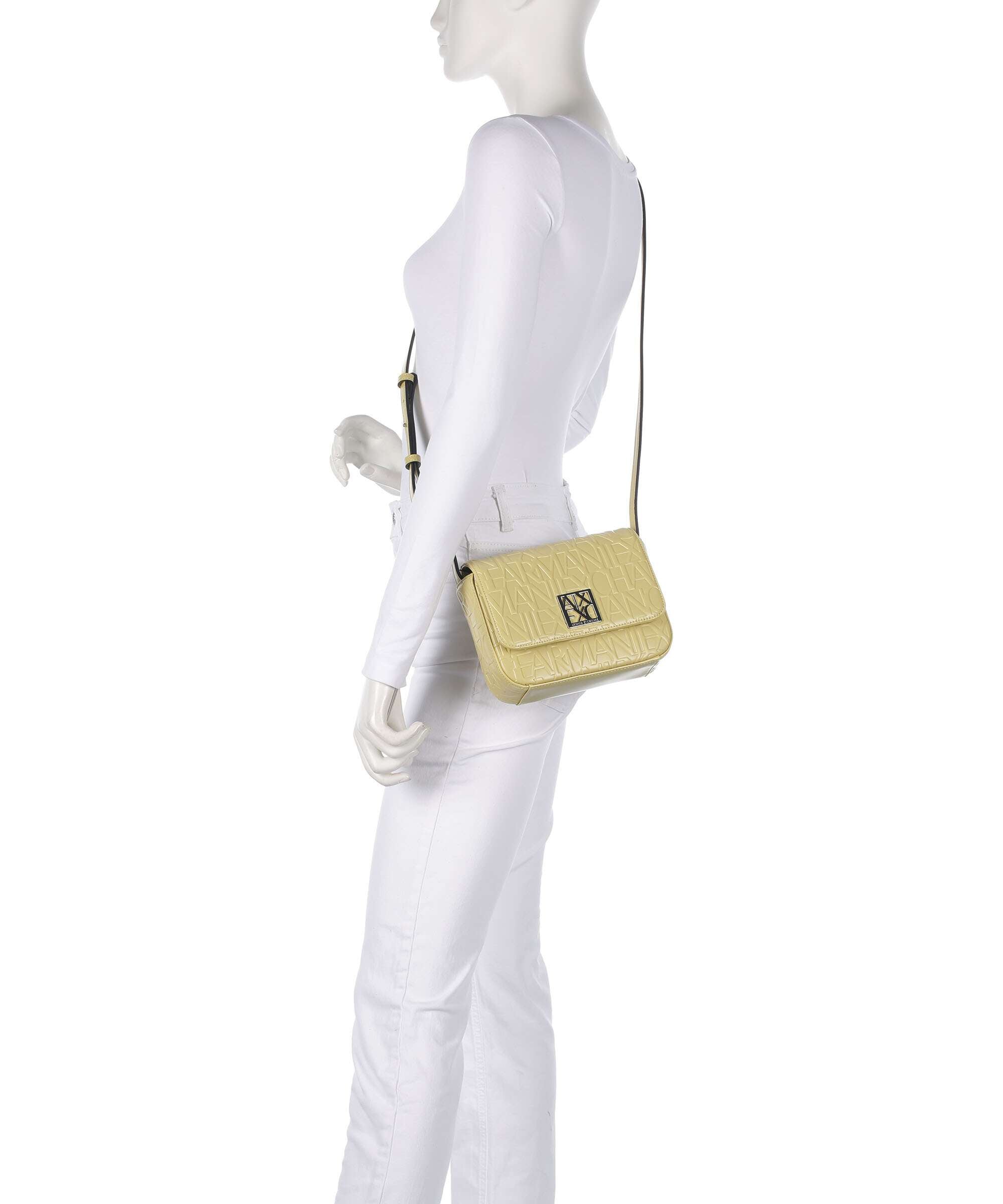 Armani Exchange Liz M Crossbody bag imitation leather light bamboo
