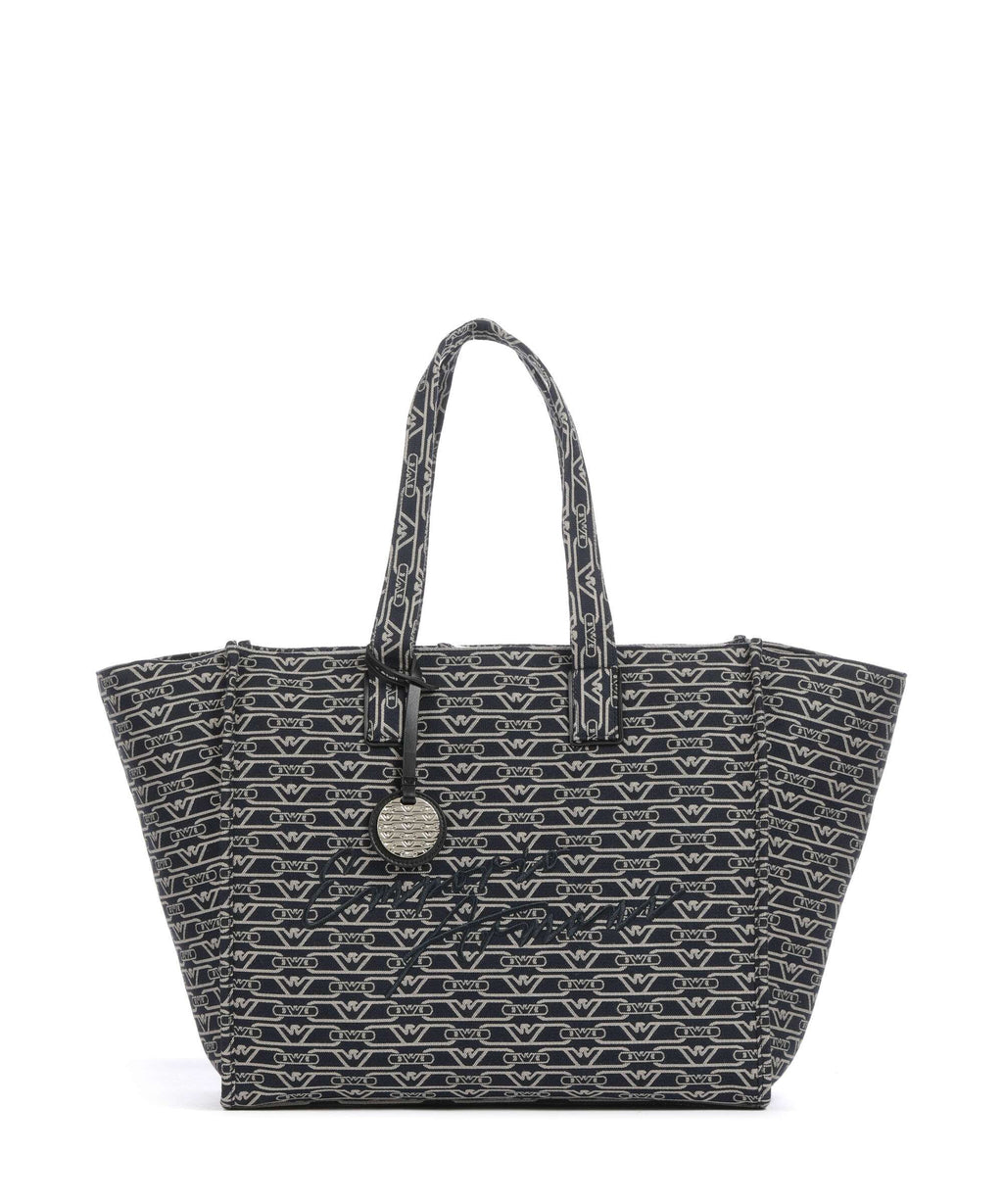 Emporio Armani La Gio Tote bag blu/ecru