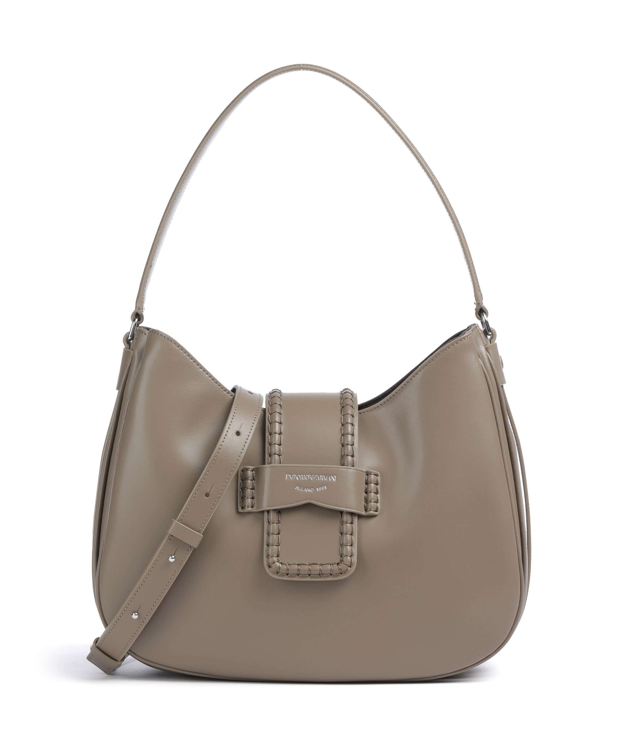 Emporio Armani Mina Shoulder bag fine grain cow leather taupe