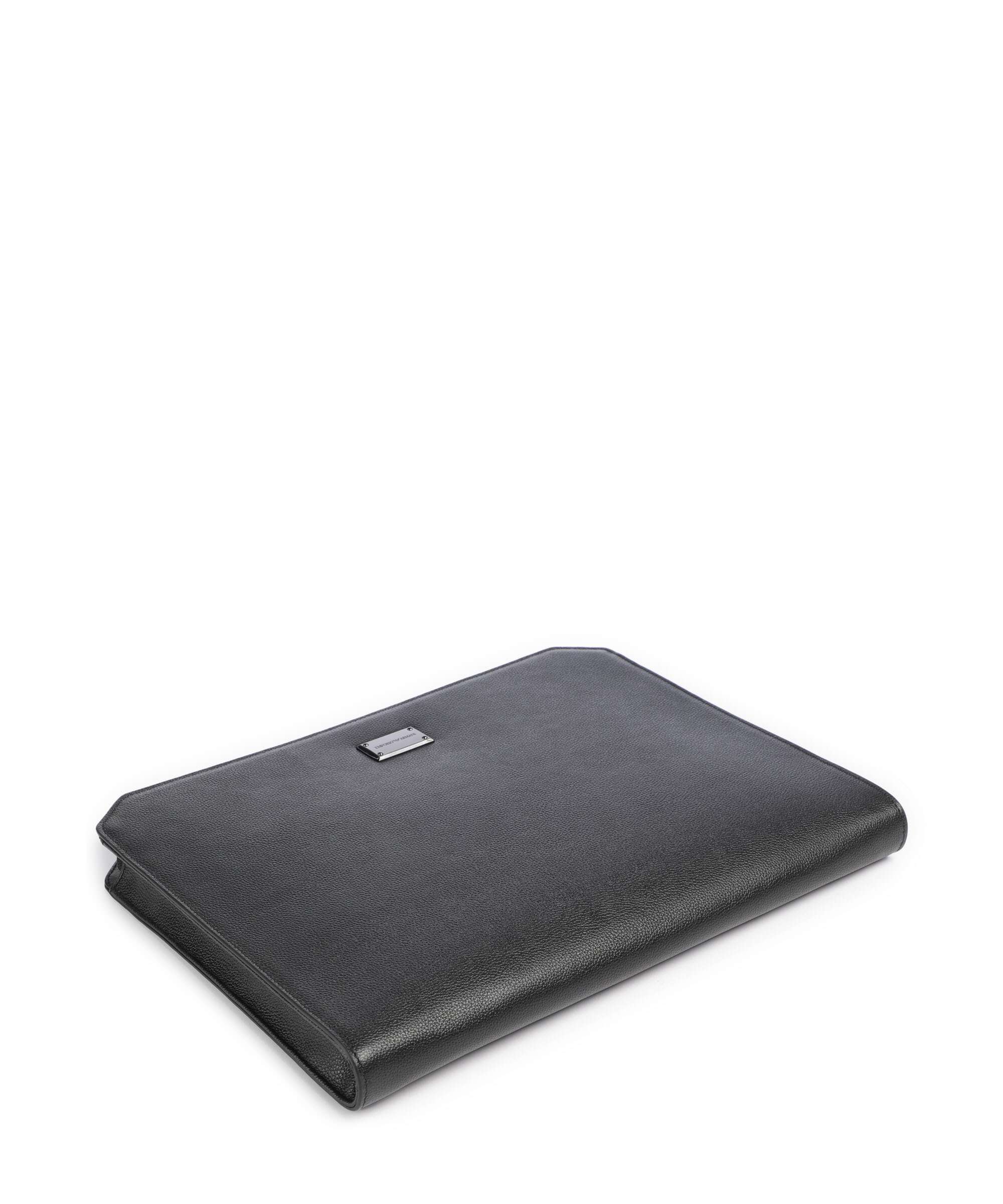 ARMANI パソコンケース Emporio Armani Milano Laptop case 13″ grained leather black beauty