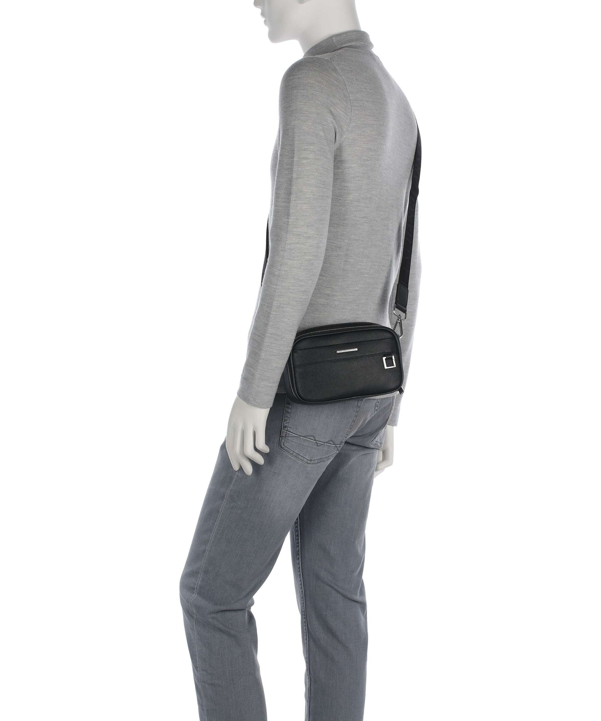 Armani Exchange New York Crossbody bag imitation leather black
