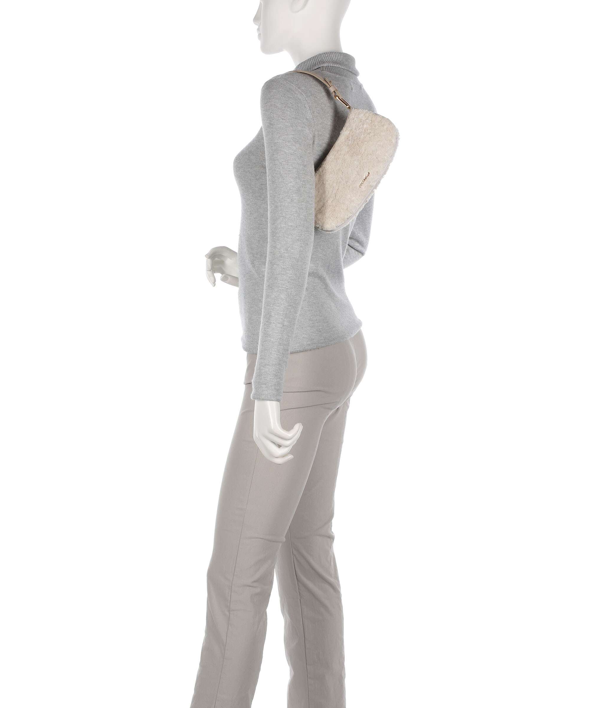 Coccinelle Merveille Astrakan Shoulder bag grained cow leather