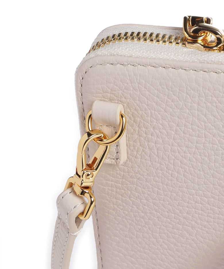 Coccinelle Flor Phone bag lambskin white