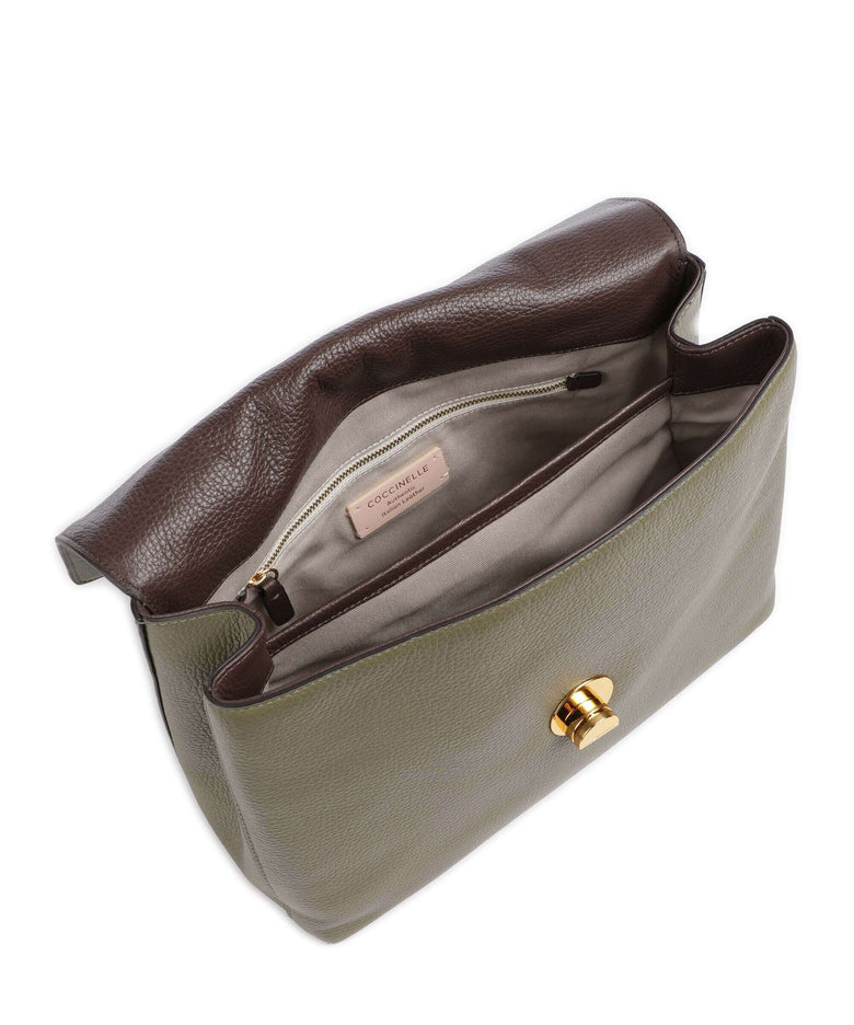 Coccinelle Liya Handbag laurel green/fondant brown
