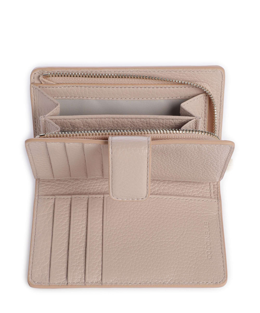 Coccinelle Metallic Soft Wallet rosette