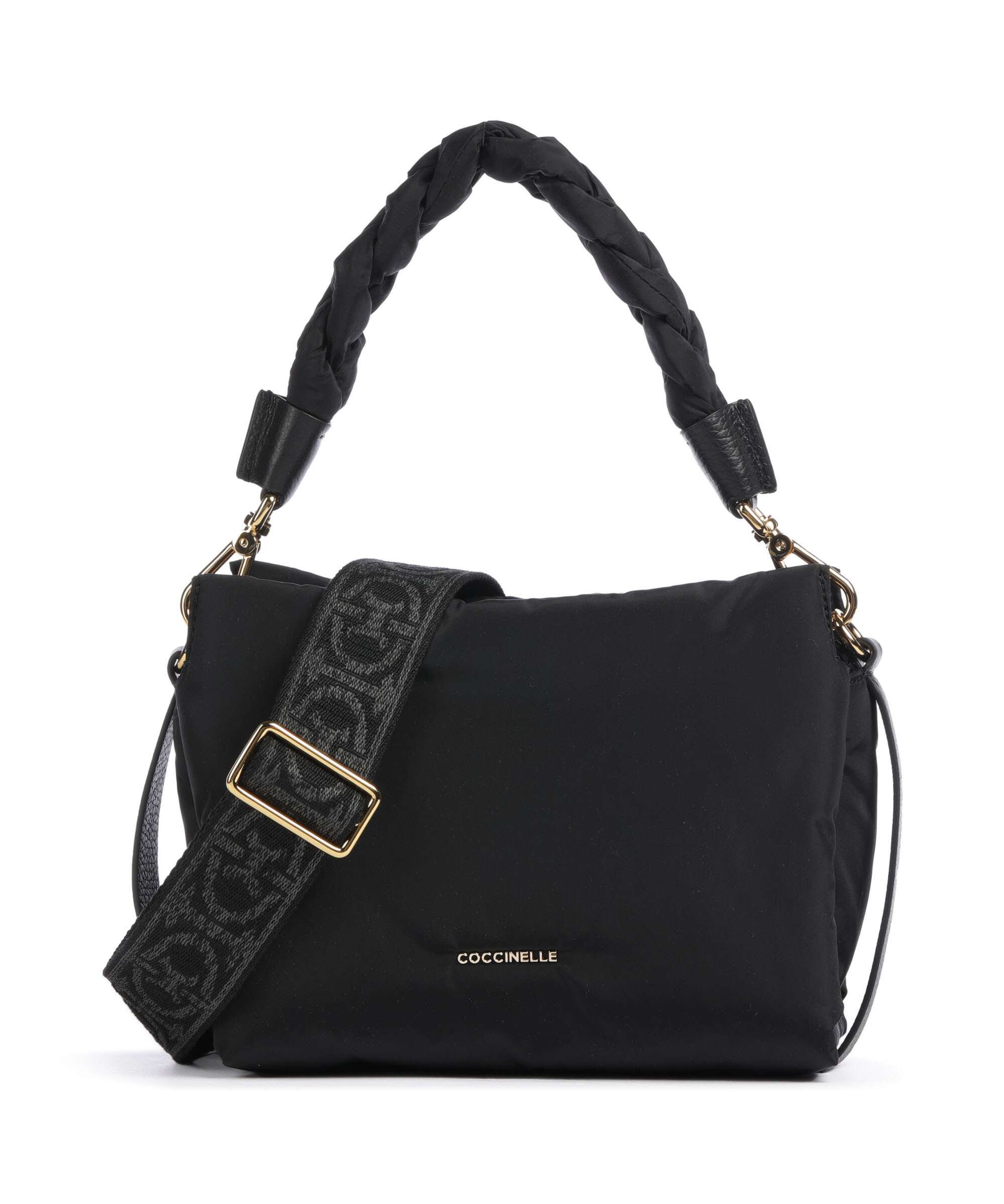 Coccinelle Boheme Puffy Nylon Handbag noir
